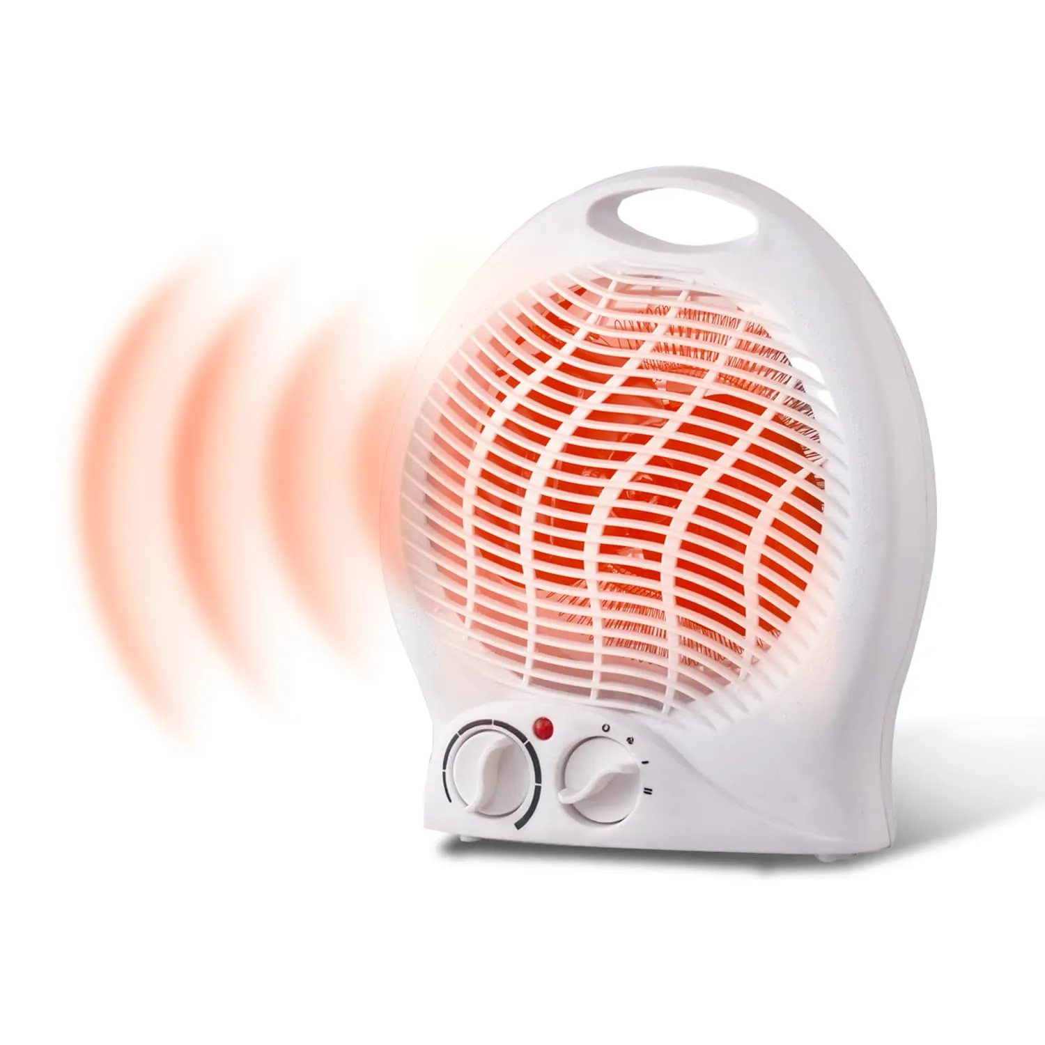 Termoventilatore Caldo Bagno | Protezione anti Soffocamento | Regolazione Temperatura e Velocità | Appendibile a parete con 2 temperature 1000/ 2000W Bianco 2 Potenze con Termostato