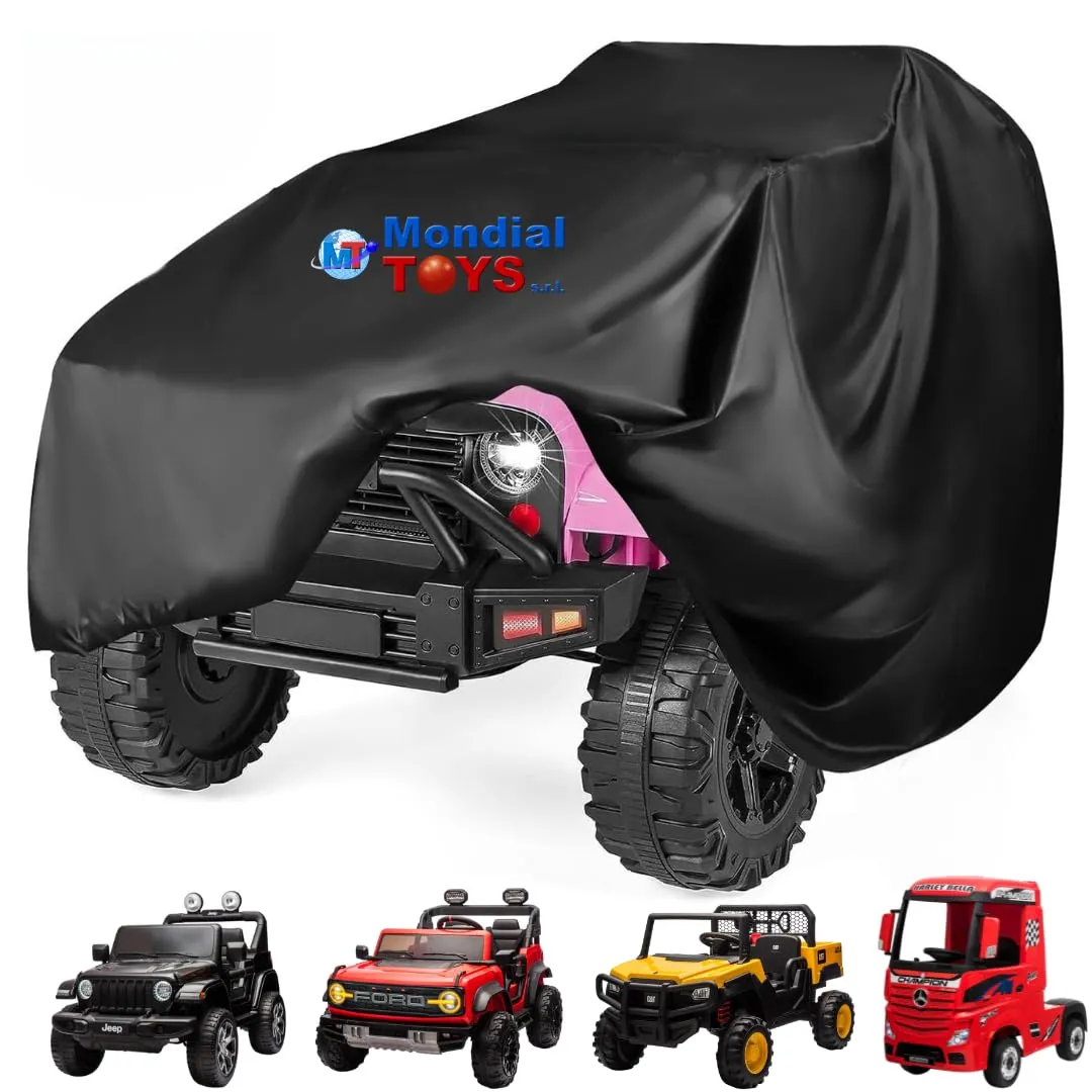 Copertura Auto Giocattolo Bambini Universale Cover Impermeabile Anti-UV per Veicoli Elettrici per Bambini Esterni e Interni (XL) Misure: 140x84x82 cm