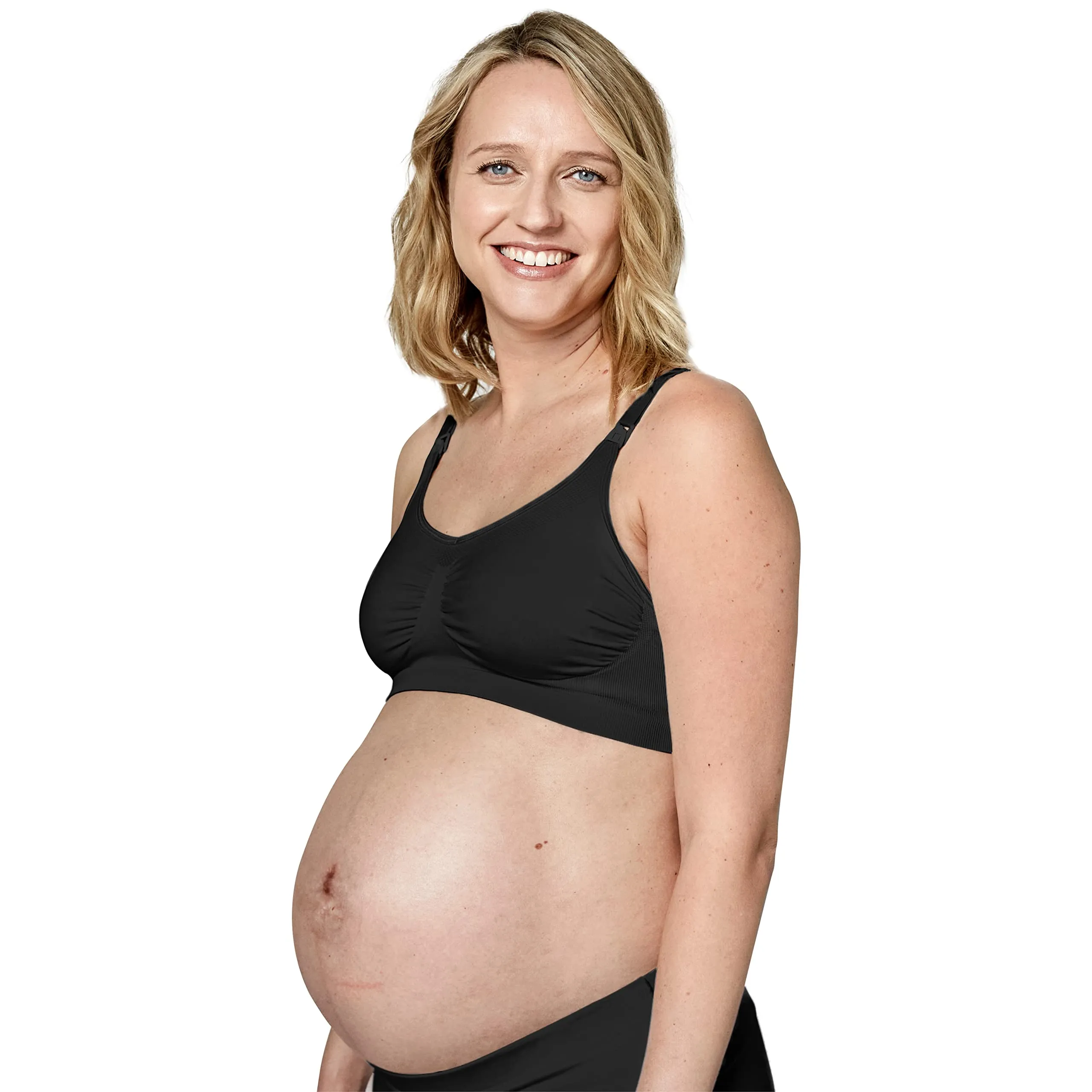 Medela Reggiseno Keep Cool per Gravidanza e Allattamento Senza Cuciture con 2 Zone Traspiranti e Tessuto Soft Touch per Un Sostegno Confortevole, Nero