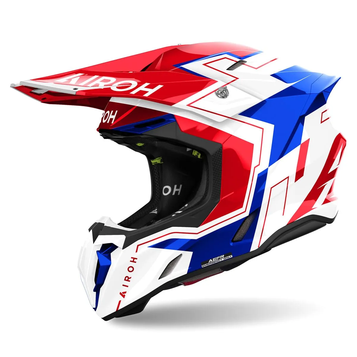 AIROH CASCO OFFROAD TWIST 3 DIZZY BLUE/RED GLOSS S