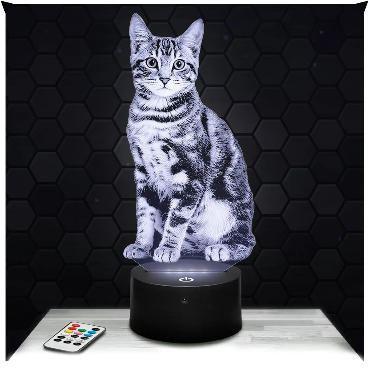 Lampephoto.fr - Lampada 3D di Gatto, Decorazione Animale, Gattino, Felino, Idea Regalo per Uomo e Donna, oggetto Gatto, Luce Notturna per Adulti, Decorazione per La Camera, Idea Regalo Originale TOP