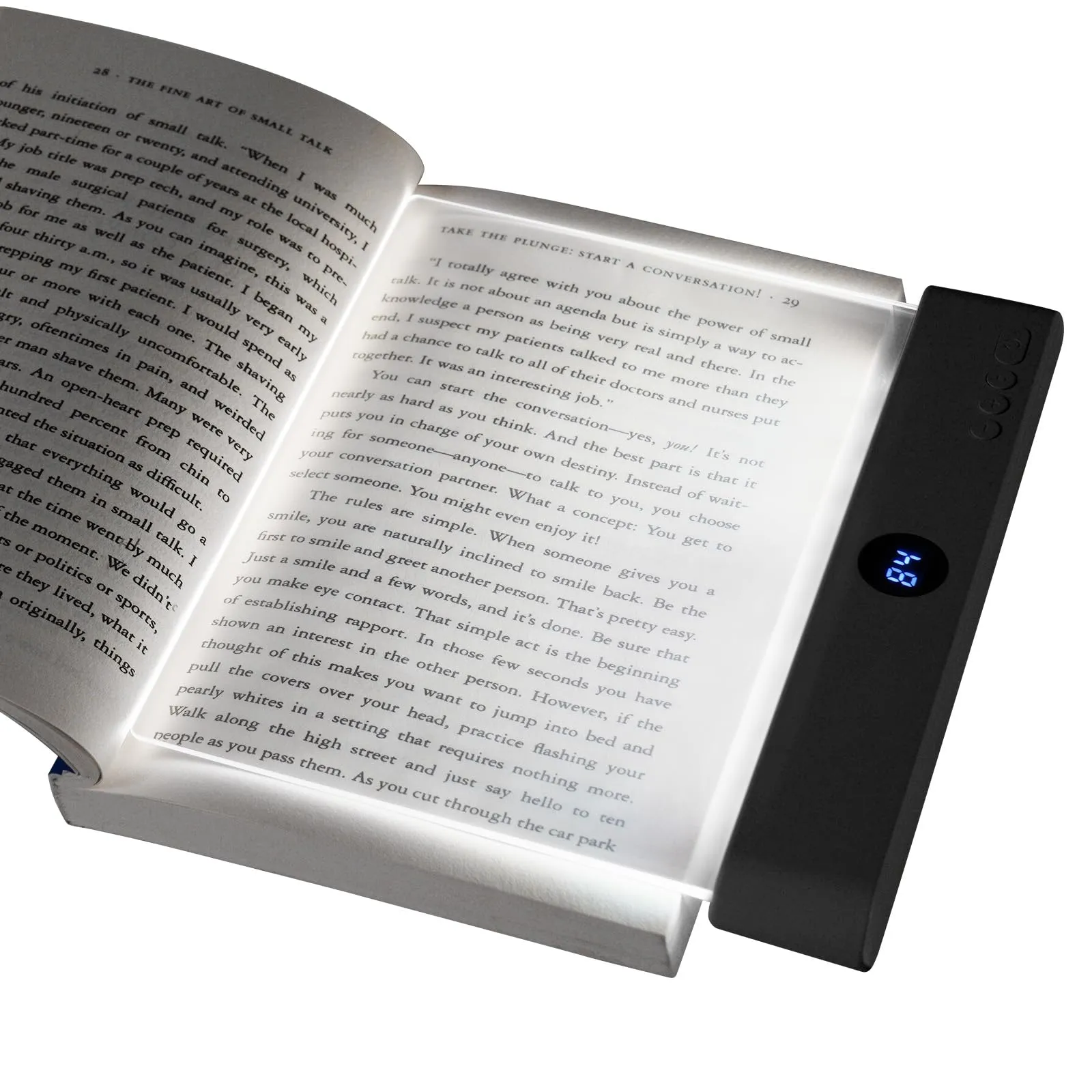 HOTUT LED Pannello Luce da Lettura, Lampada per Libro Con Cura Degli Occhi per Lettura Notturna, Lightwedge Piatto, Bianco