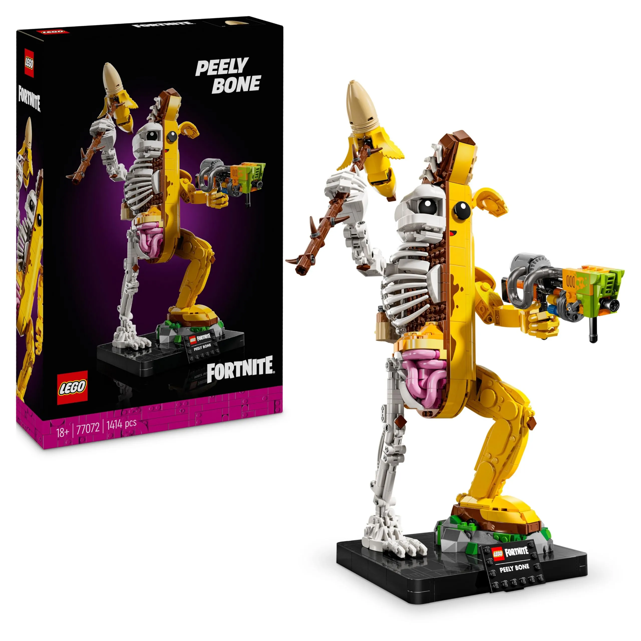 LEGO Fortnite Bananita Sbucciata, Personaggio della Banana dal Videogioco, Set di Costruzioni per Adulti da Collezione, Idea Regalo Creativa per Uomo, Donna e Fan Gamer, Decorazione Casa 77072