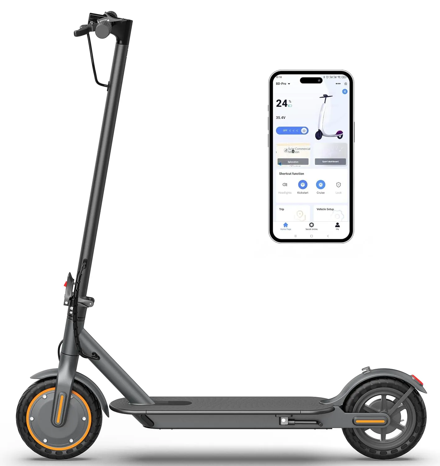 Riceel R30 Monopattino Elettrico con Freccia Direzionale, Scooter elettrico pieghevole,Velocità Fino a 25 Km/h, 20-30Km di Autonomia, 8.5" Pneumatici Solidi, Carico massimo 120 kg, Doppia frenata