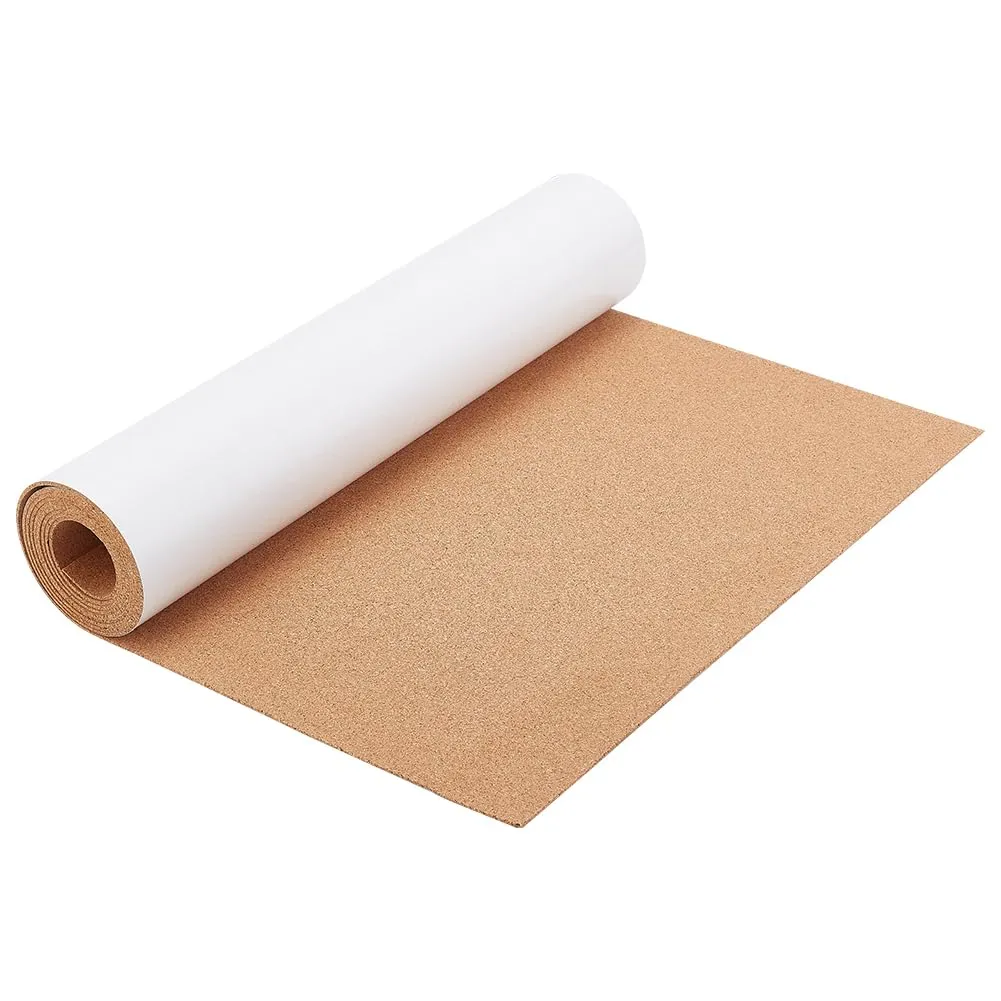 BENECREAT Rotolo di Sughero Autoadesivo Da 400x2000 mm, Tappetino In Sughero Spesso 2 mm con Forte Adesivo Sul Retro per La Decorazione Murale, Artigianato per Feste e Fai Da Te