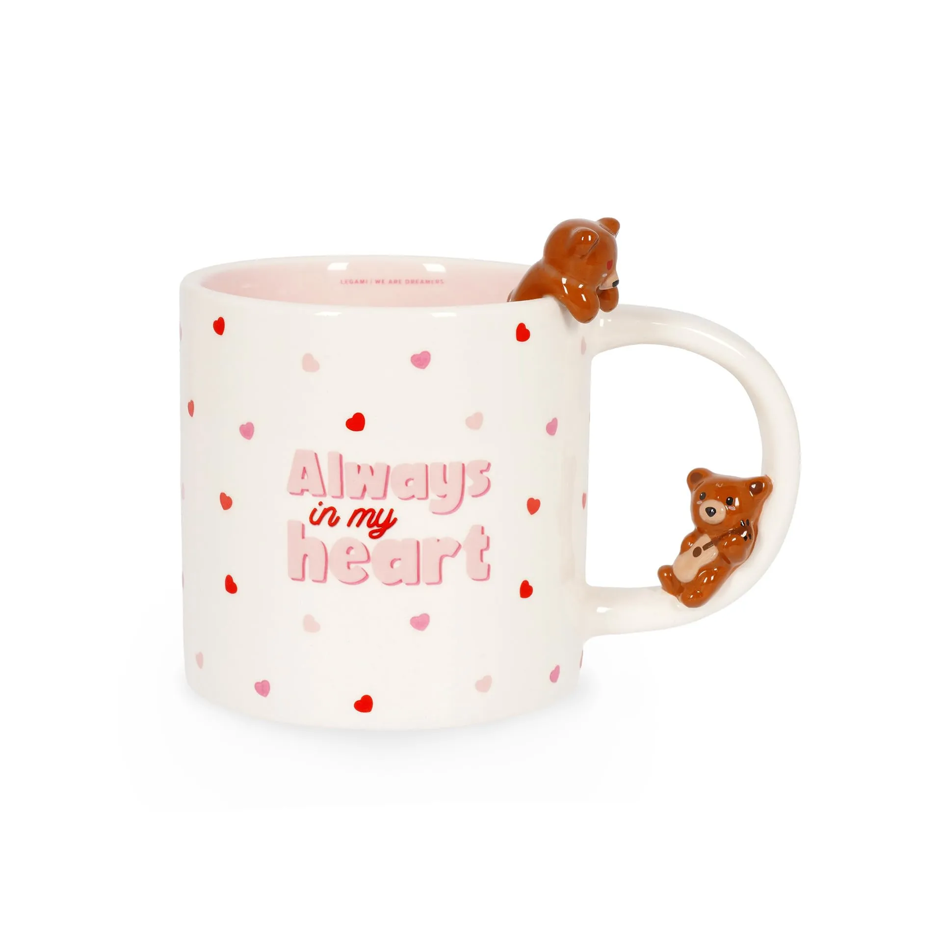 Legami - Tazza in Gres - Too Cute to Handle, Tema Teddy Bear, Utilizzabile in Lavastoviglie, Capacità 350 ml