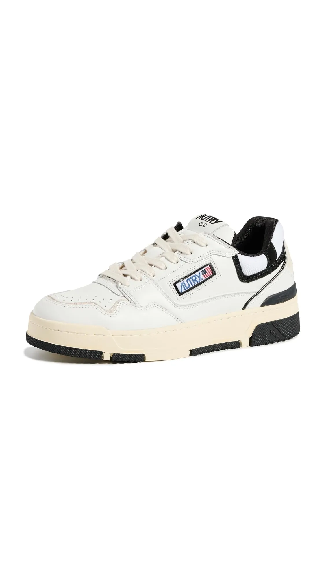Autry Sneakers basse da uomo in pelle Rookie, Bianco / Nero, 42 EU