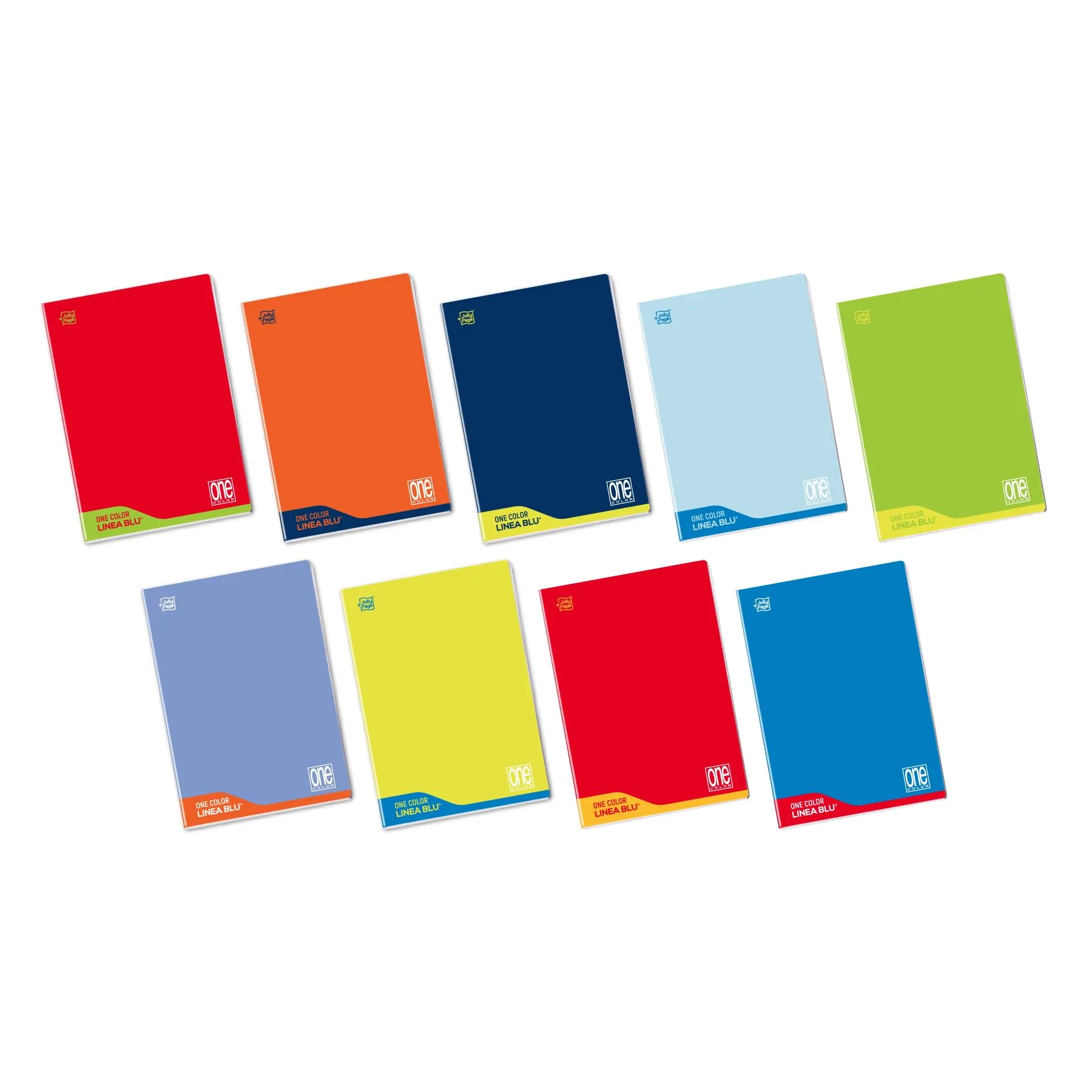 Blasetti - 6 Maxi quaderni DIDATTICI One Color. Carta da 100gr, 72 facciate + risguardo, Jolly Page, ideali per disgrafia, pacco contenente colori assortititi - Quadretti 10+