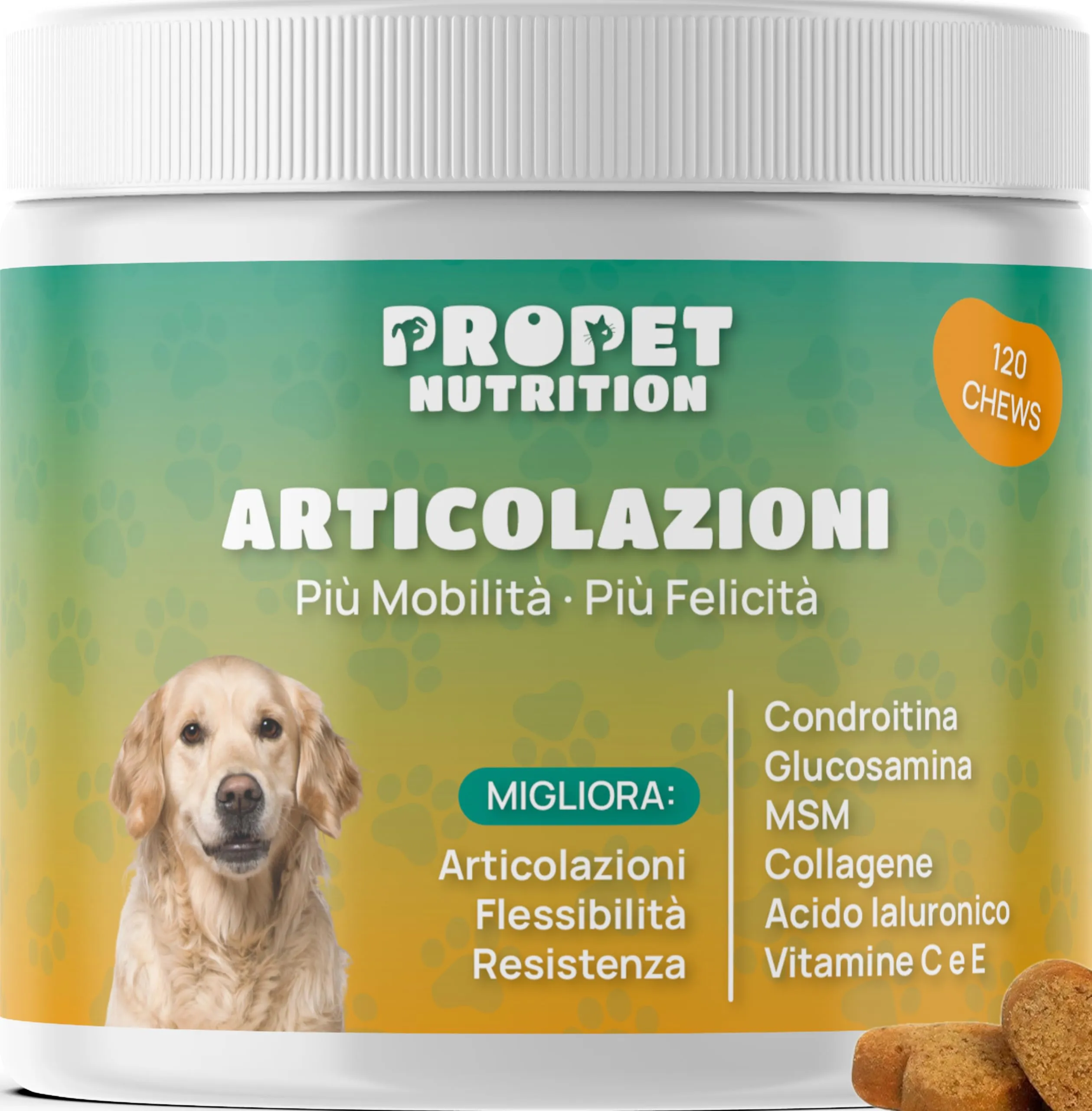 Integratore Articolazioni Cani e Gatti. Cozza dalle Labbra Verdi, Glucosamina e Condroitina. Alta Concentrazione. Antifiammatorio. 130 Compresse Insapore. Supporta la Mobilità. Condroprotettori Cane