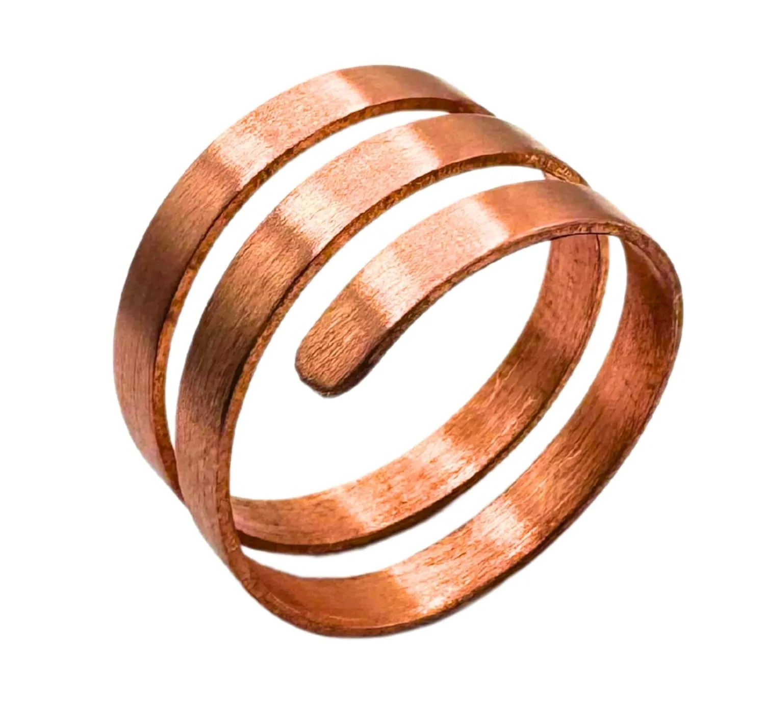 Antica Fucina Rho® - Anello Regolabile in Rame Grezzo | Fine ed Essenziale – Spessore del metallo 0,6 mm | Lavorazione Artigianale 100% Made in Italy | Unisex | Mod. Dea - Taglia 8-12 (57-67mm)