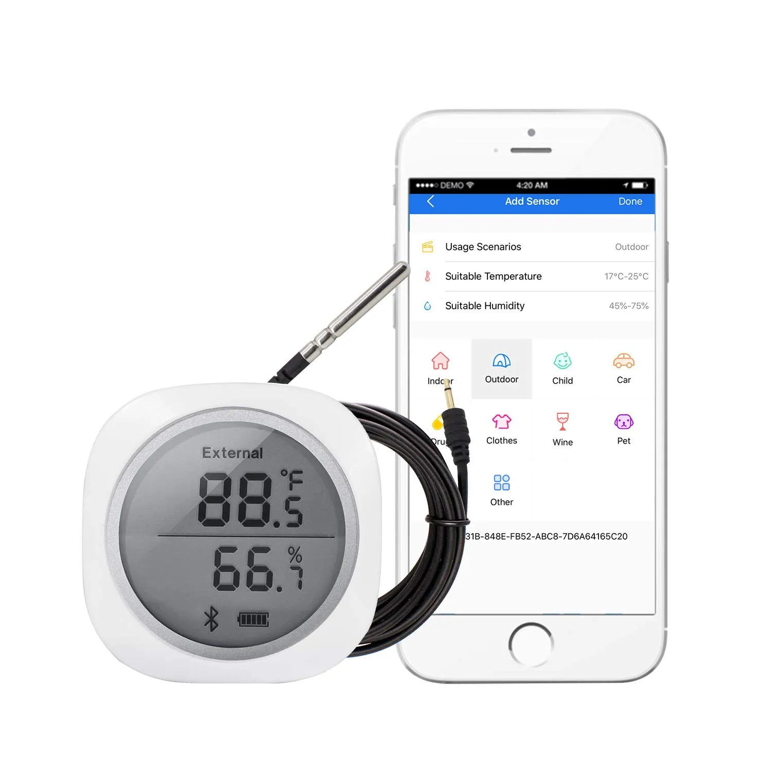 Inkbird IBS-TH1 Plus Bluetooth Termometro e Igrometro Wireless per iOS e Android, Termoigrometro Digitale Misura la Temperatura e l'Umidità per Interni