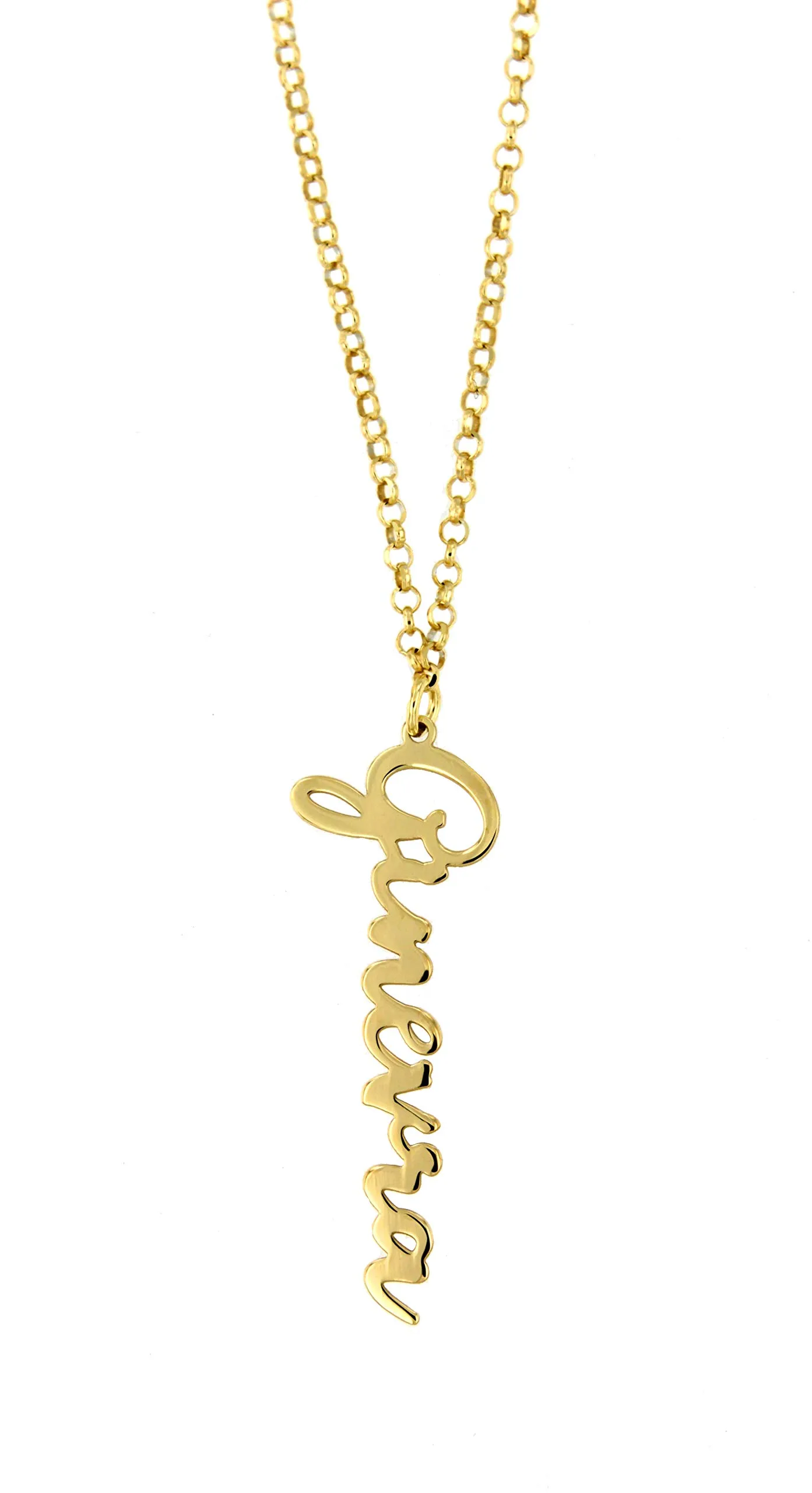 Collana con nome personalizzabile verticale