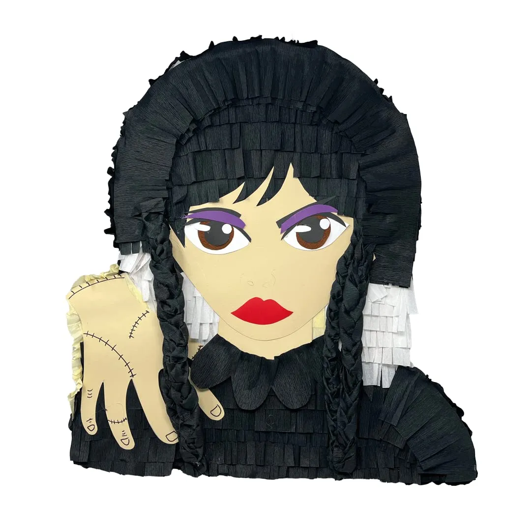 Pignatta Mercoledi Wednesday Piñata Pentolaccia per feste a tema. Da riempire. Prodotto artigianale. Misura 55 * 55 * 12 cm