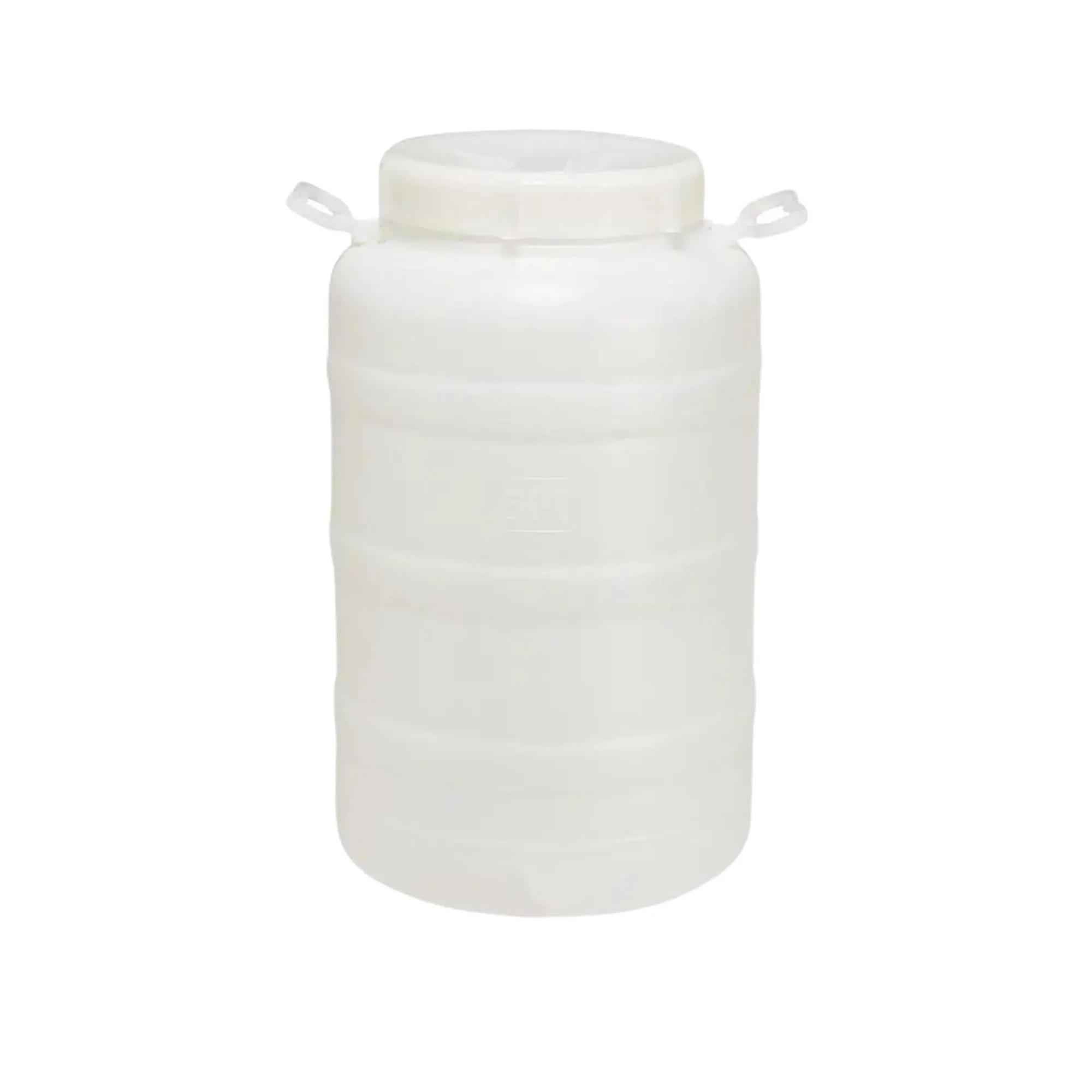 Ecoplast | Fusto in Plastica a Bocca Larga con Guarnizione e Tappo, Rubinetto non Incluso, Capienza 50 Lt, Colore Neutro, ø355x625