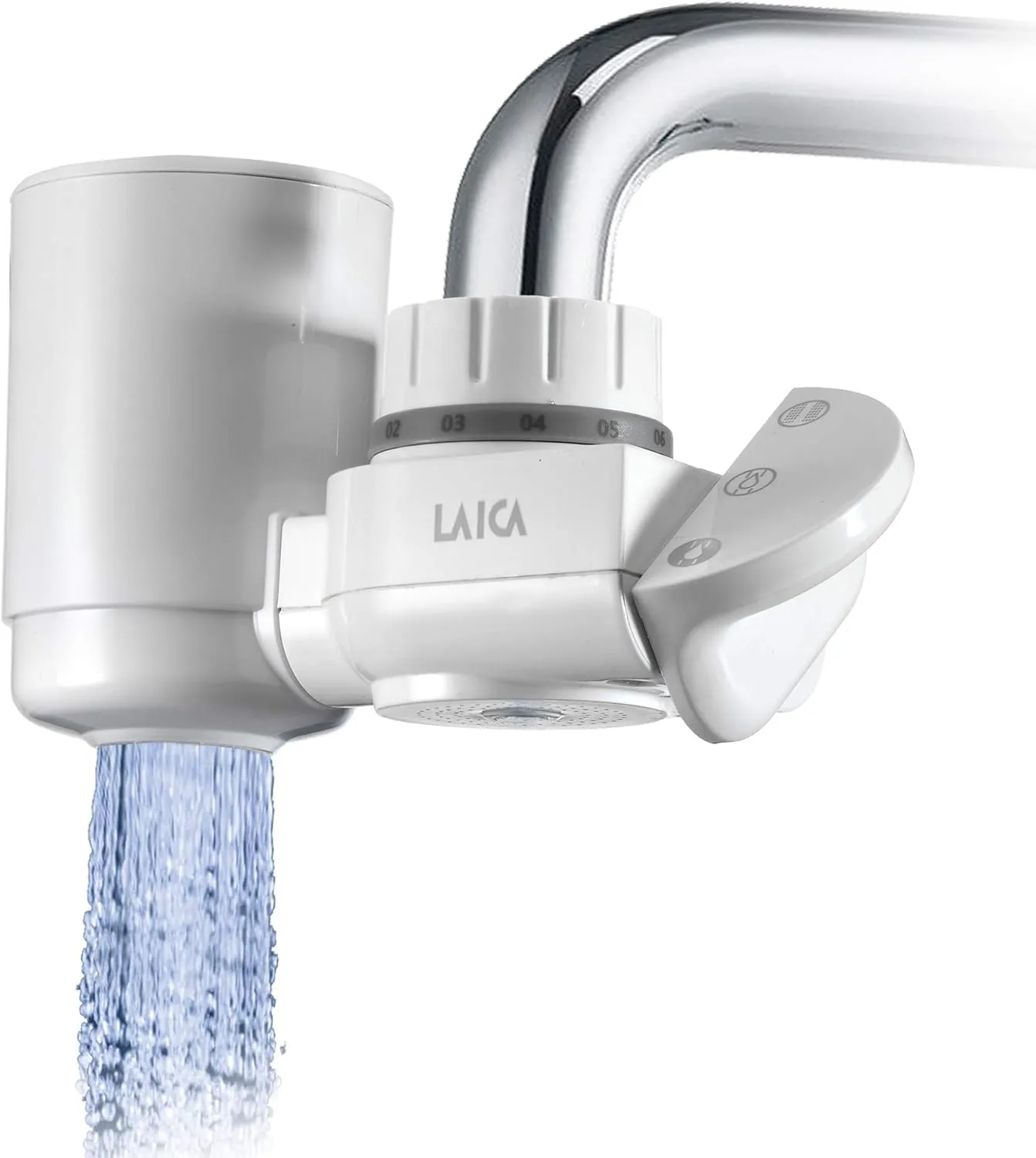 Laica FR01A Hydrosmart Componente di Ricambio per Filtro Rubinetto, 900 lt di Acqua Filtrata, Riduce: Cloro, Microplastiche, Erbicidi e Altri Ancora, 100% Made in Italy, Bianco (Confezione da 2)