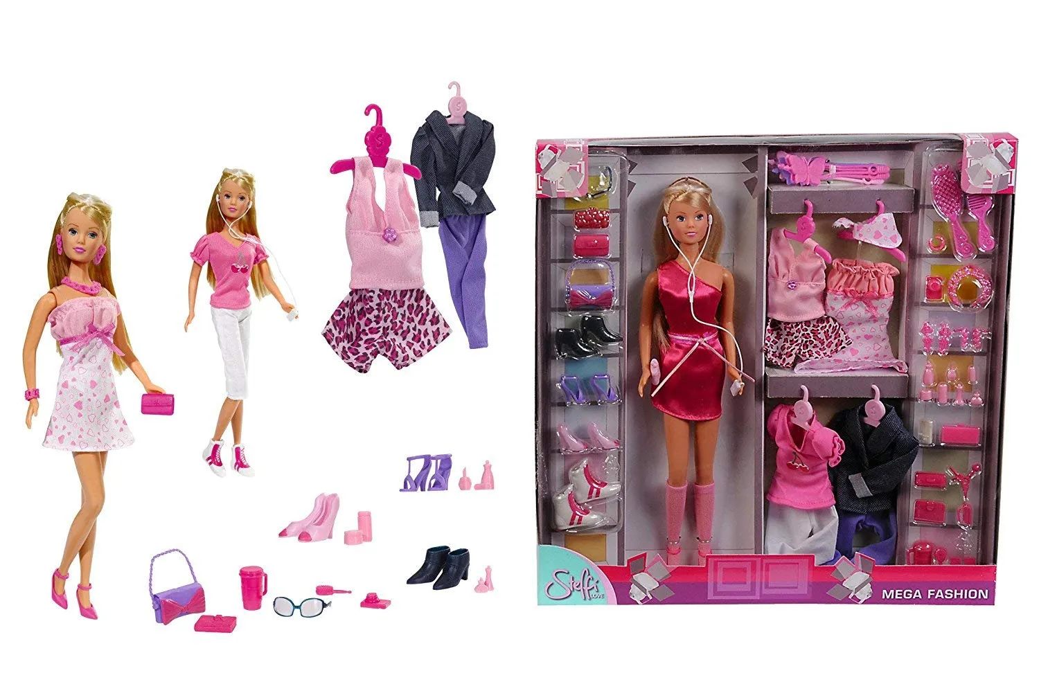 Simba - Steffi Love Mega Fashion 45 Accessori Inclusi, 3 Anni, 105736015