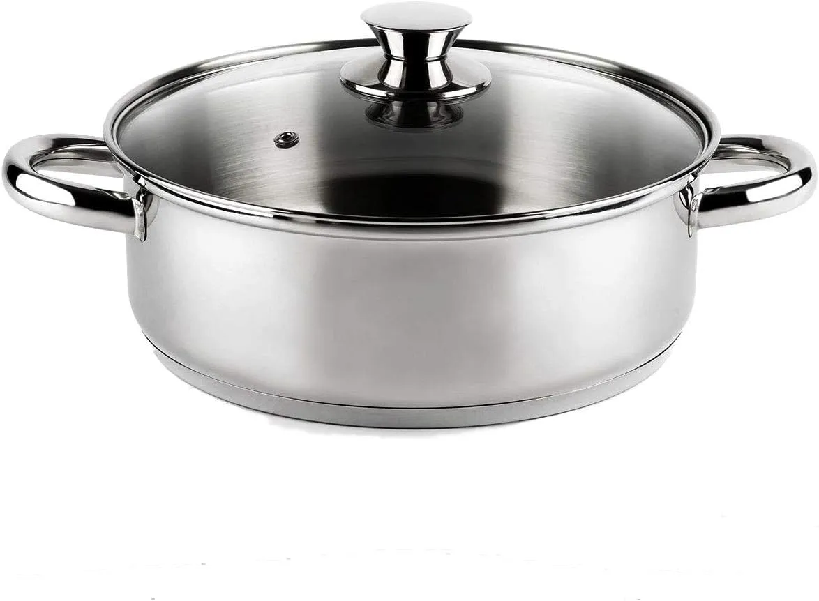Vier CI18 Casseruola a Induzione, Acciaio Inox 18/10, 18 cm