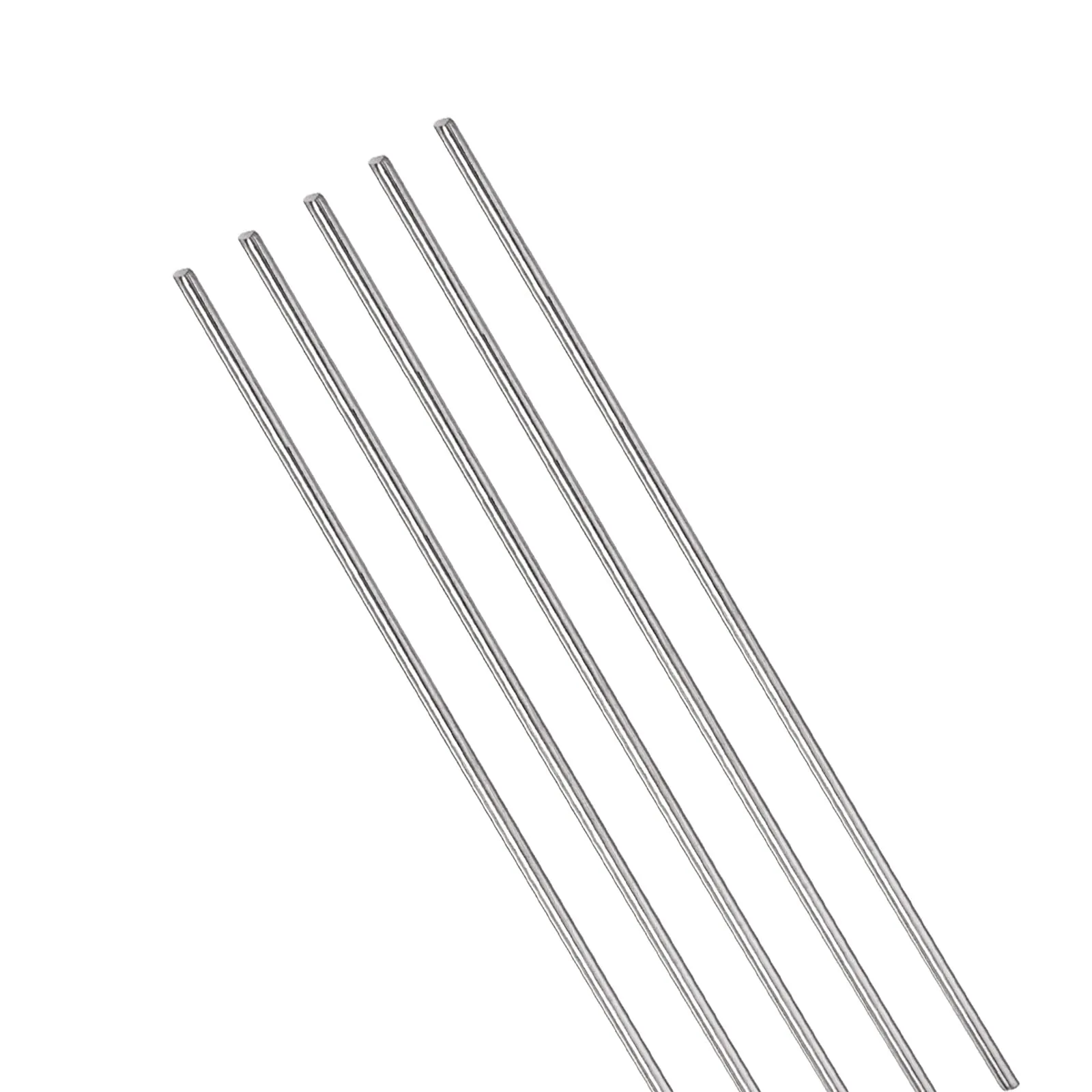 QUARKZMAN 200mm x 2,5mm Inossidabile Acciaio 304 x 5pz Aste di Acciaio Inox Lineare Albero Metrico Rotondo Barra Asta Terra Stock per Bricolage Fai-Da-Te