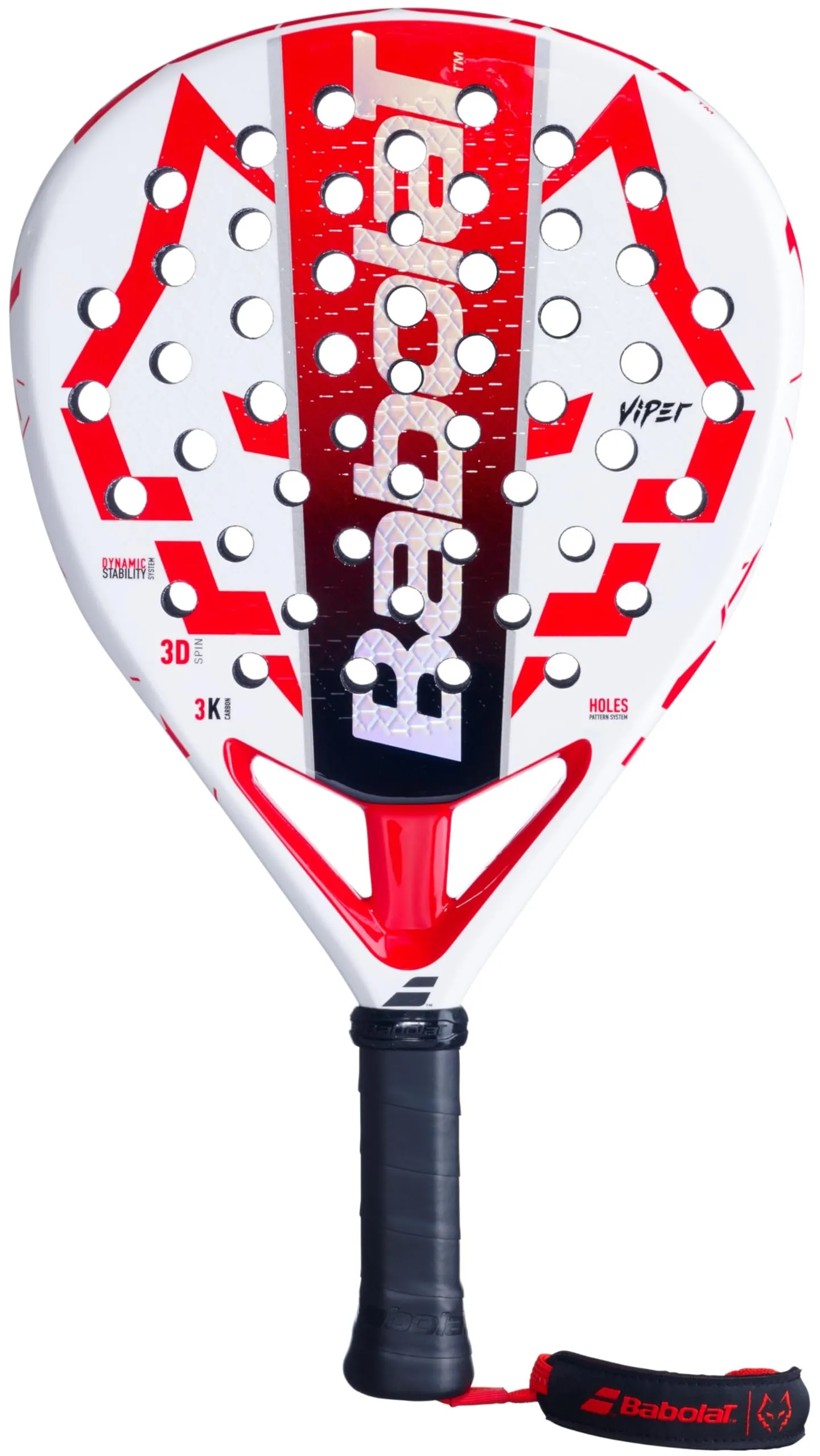Babolat Tecnica Viper Juan Lebron Racchetta Padel (Bianco/Rosso)