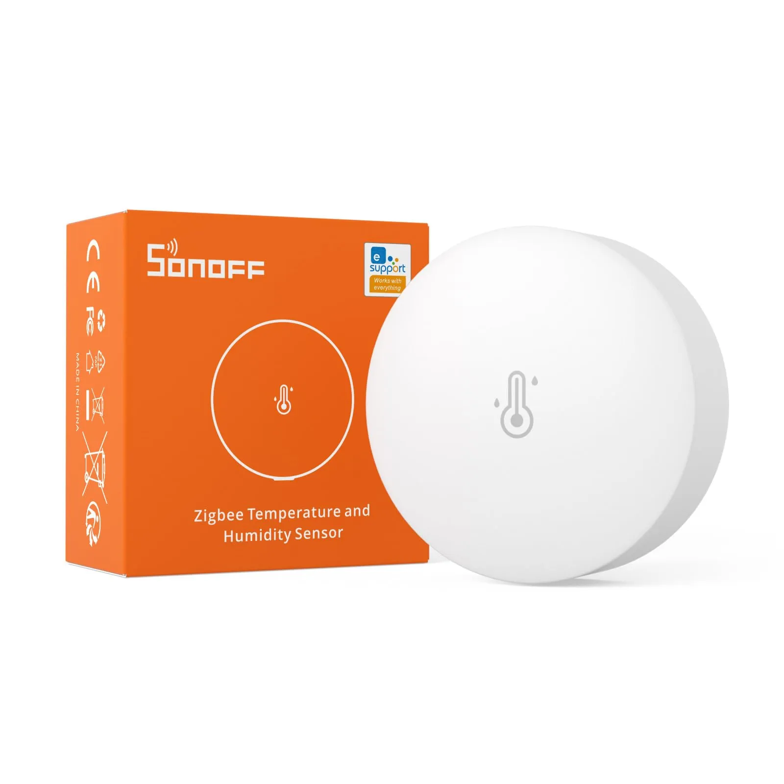 SONOFF SNZB-02P Sensore intelligente di temperatura e umidità ZigBee 3.0, per monitoraggio remoto e automazione domestica, hub ZigBee richiesto, compatibile con Alexa/Google Home/Smartthings