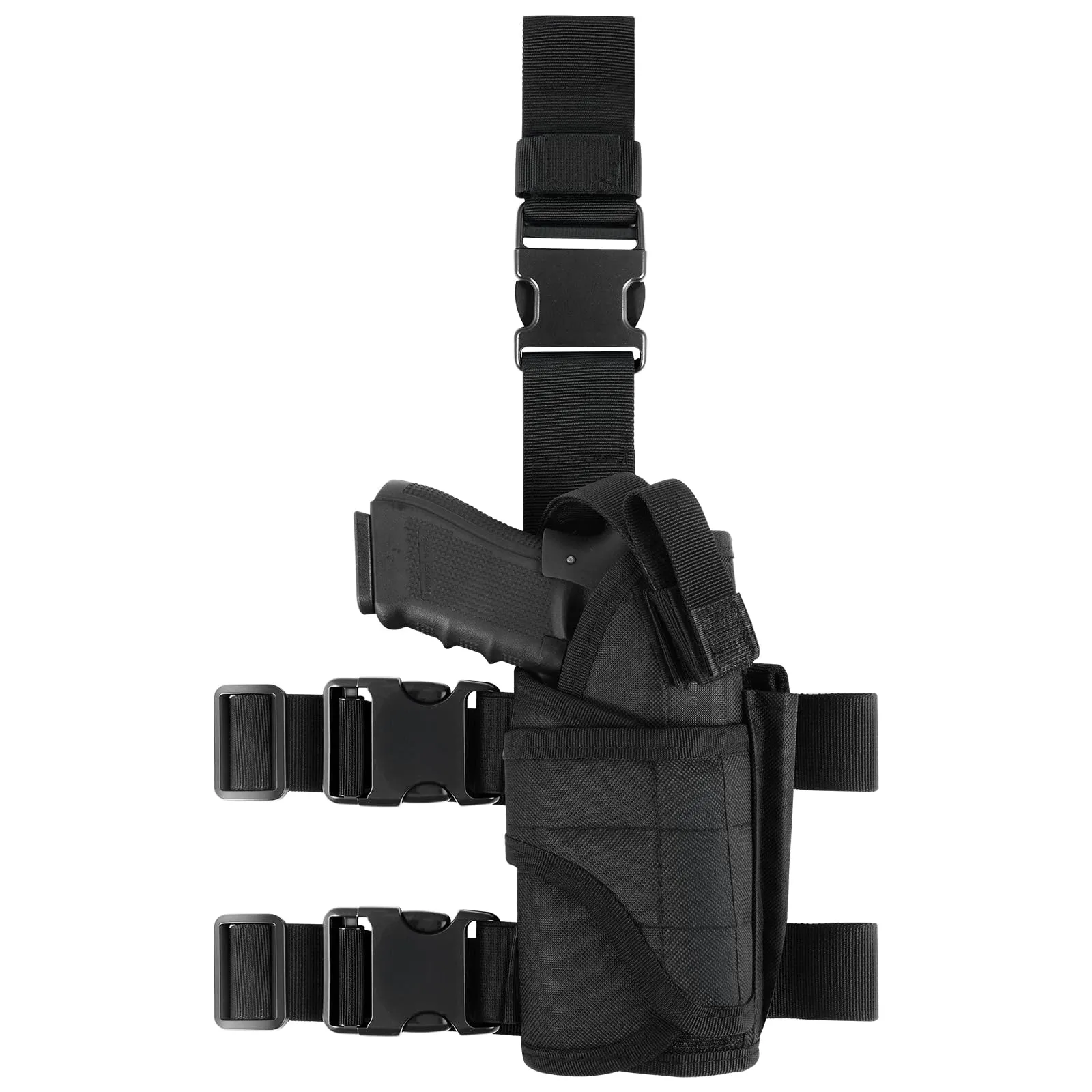 flintronic Fondina Tattica per Gamba a Goccia, Goccia Gamba Fondina, Regolabile Fondina Pistola, Destra Pistola Attrezzature, per per Softair Caccia Tiro Cosplay