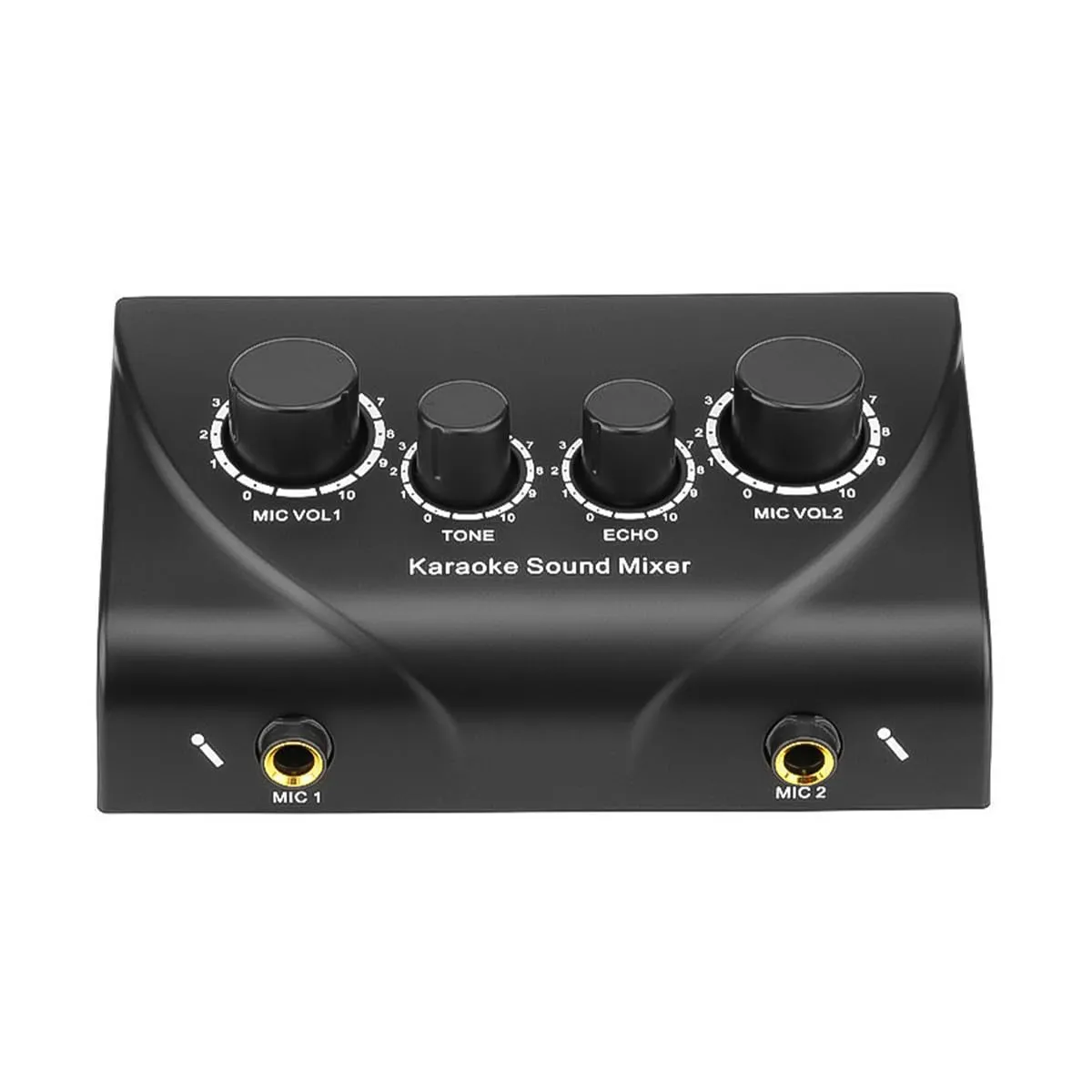 WANGCL Mixer portatile per karaoke 2 ingressi microfono audio digitale suono karaoke mixer eco per intrattenimento per feste in famiglia