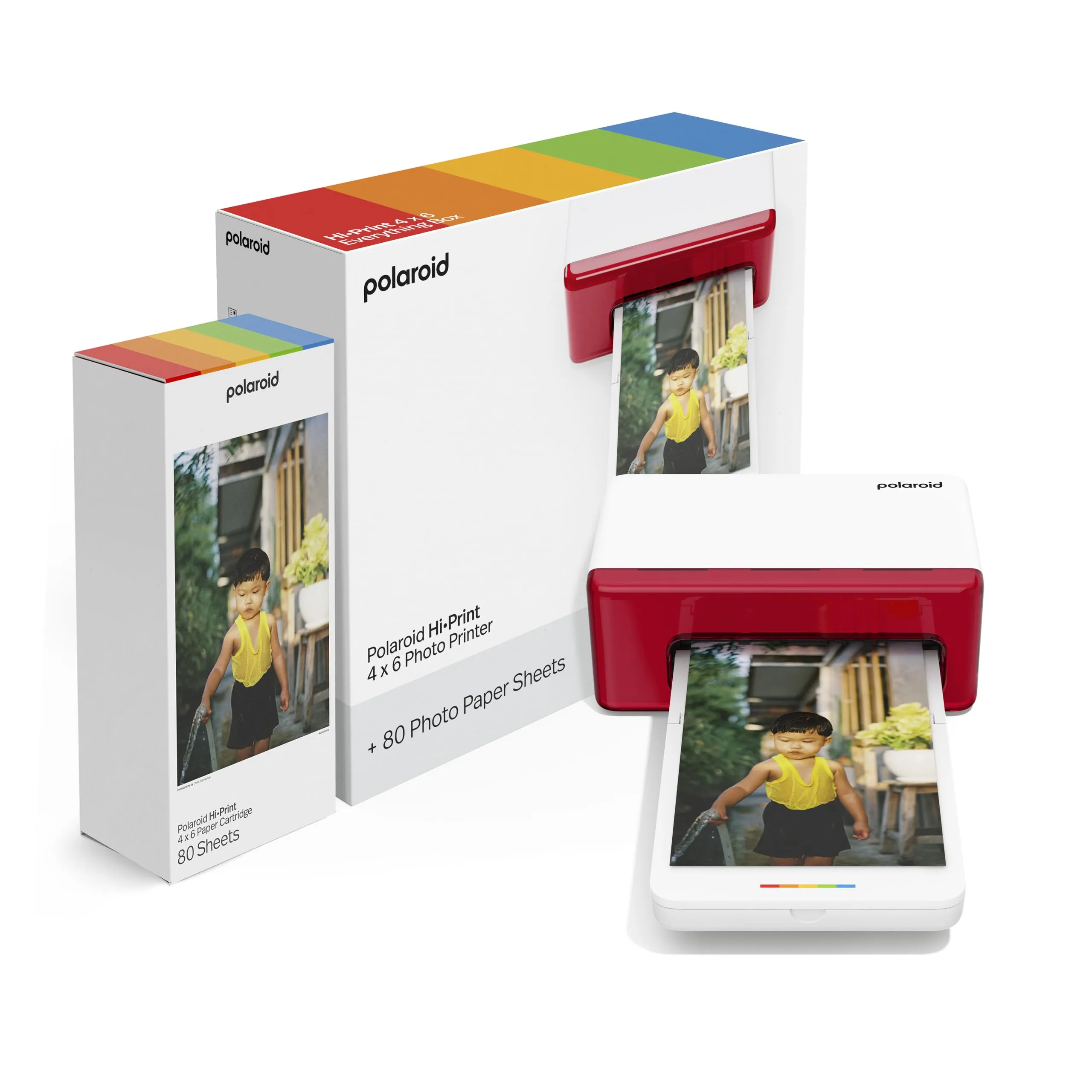 Polaroid - Everything Box Hi Print 4x6 - Stampante fotografica Bluetooth Dimensioni della cartolina postale 10cmX15cm (stampante + cartuccia di carta)
