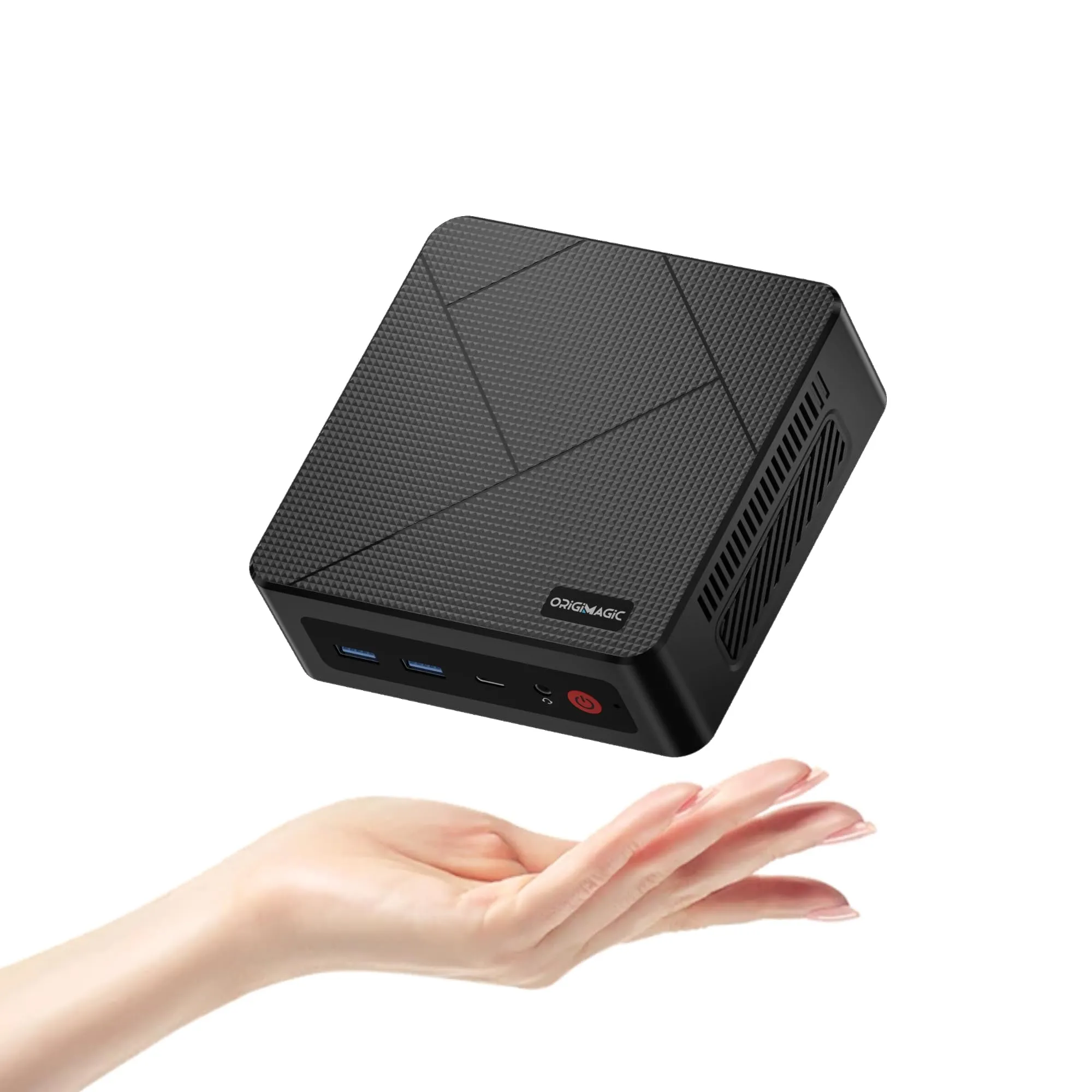 origimagic Mini PC C4, Ryzen 5 3550H (fino a 3,7 GHz), 16 GB DDR4, SSD da 512 GB, supporto per triplo display 4K, Pre-W11 Pro/WiFi 5/BT5.0/doppia Ethernet, computer desktop per ufficio domestico