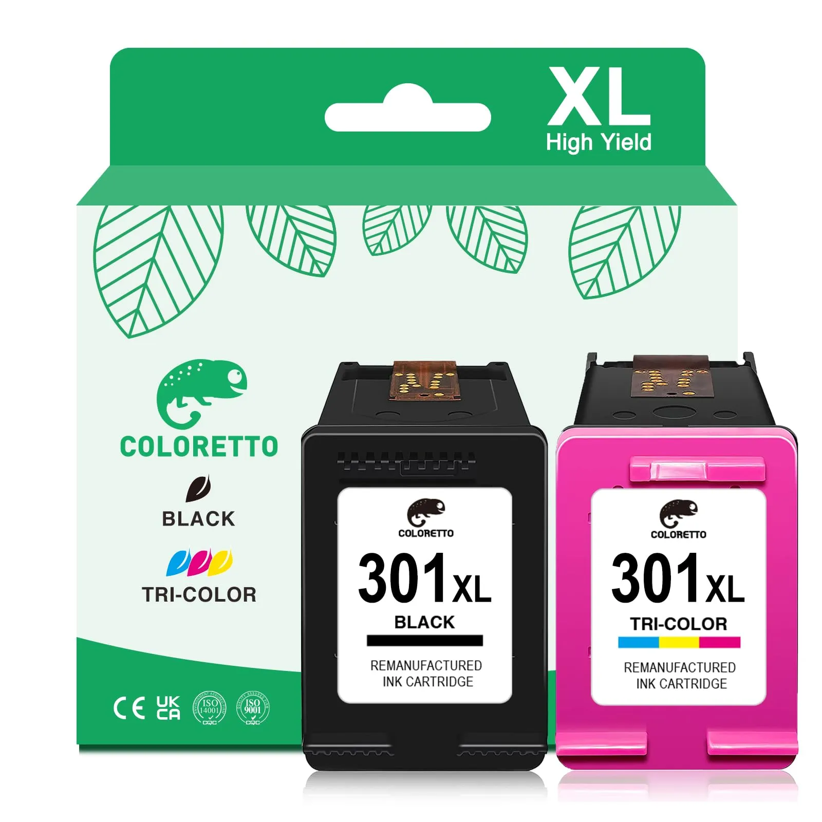 COLORETTO 301XL Cartuccia d'inchiostro per HP 301 XL Compatibile Con Deskjet 1510 2540 3055 3054 2546 2545 2510 2050 1050 1000 1010 OfficeJet 2620 2622 4504 4630 5534 Envy 4500 5530 5532 Nero e Colore