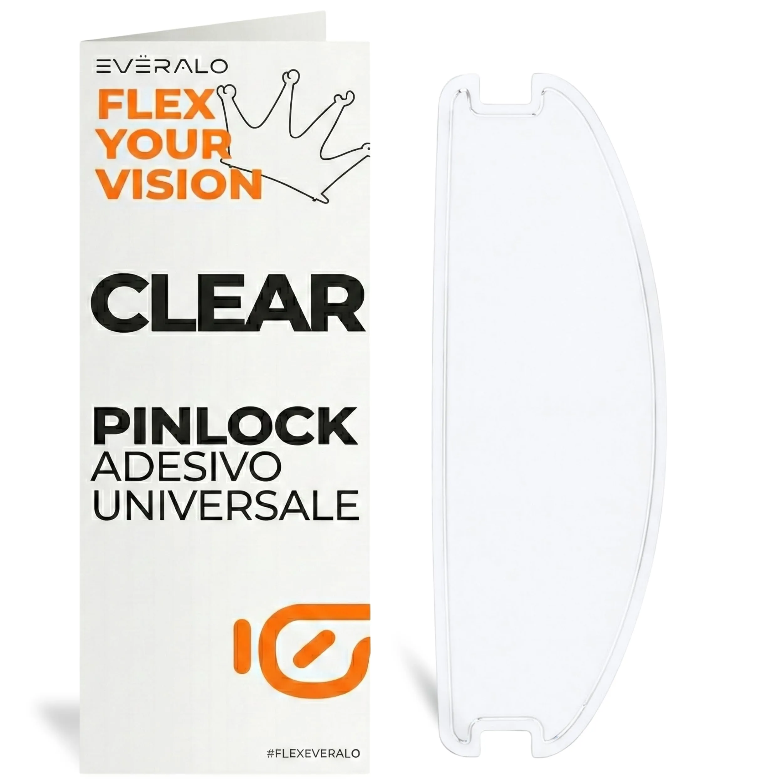 Everalo Pinlock Universale Antiappannamento Casco - Visiera Pellicola Antiappannante Casco Moto - Lente Antifog Adesiva Casco Integrale Jet e Modulare