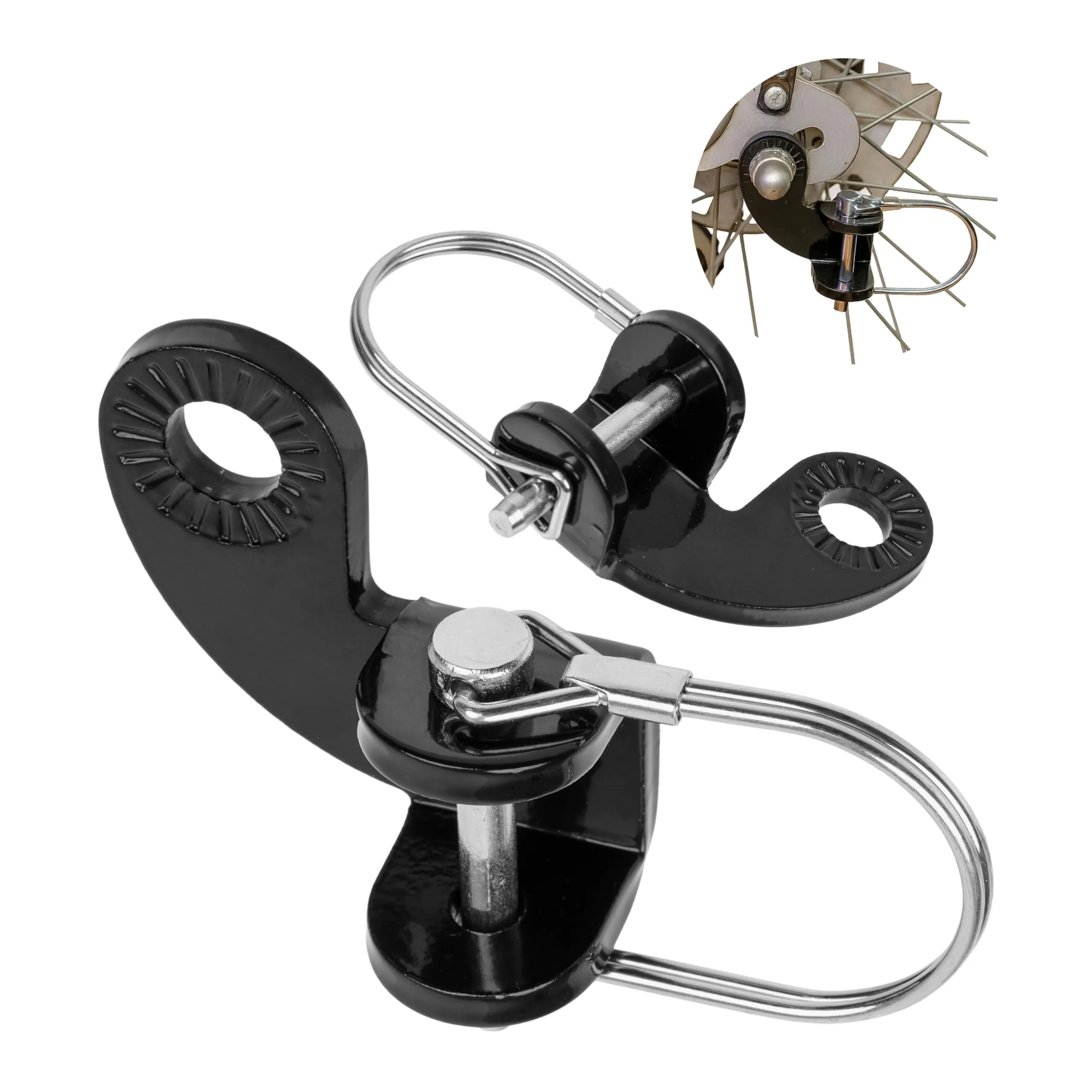 Gancio di traino per bicicletta, 1 pz, Nero, con stecca di sicurezza, compatibile con Qeridoo Speedkid, Sportrex, Kidgoo, MY 2017-2022, gancio di traino per bicicletta, adattatore per timone