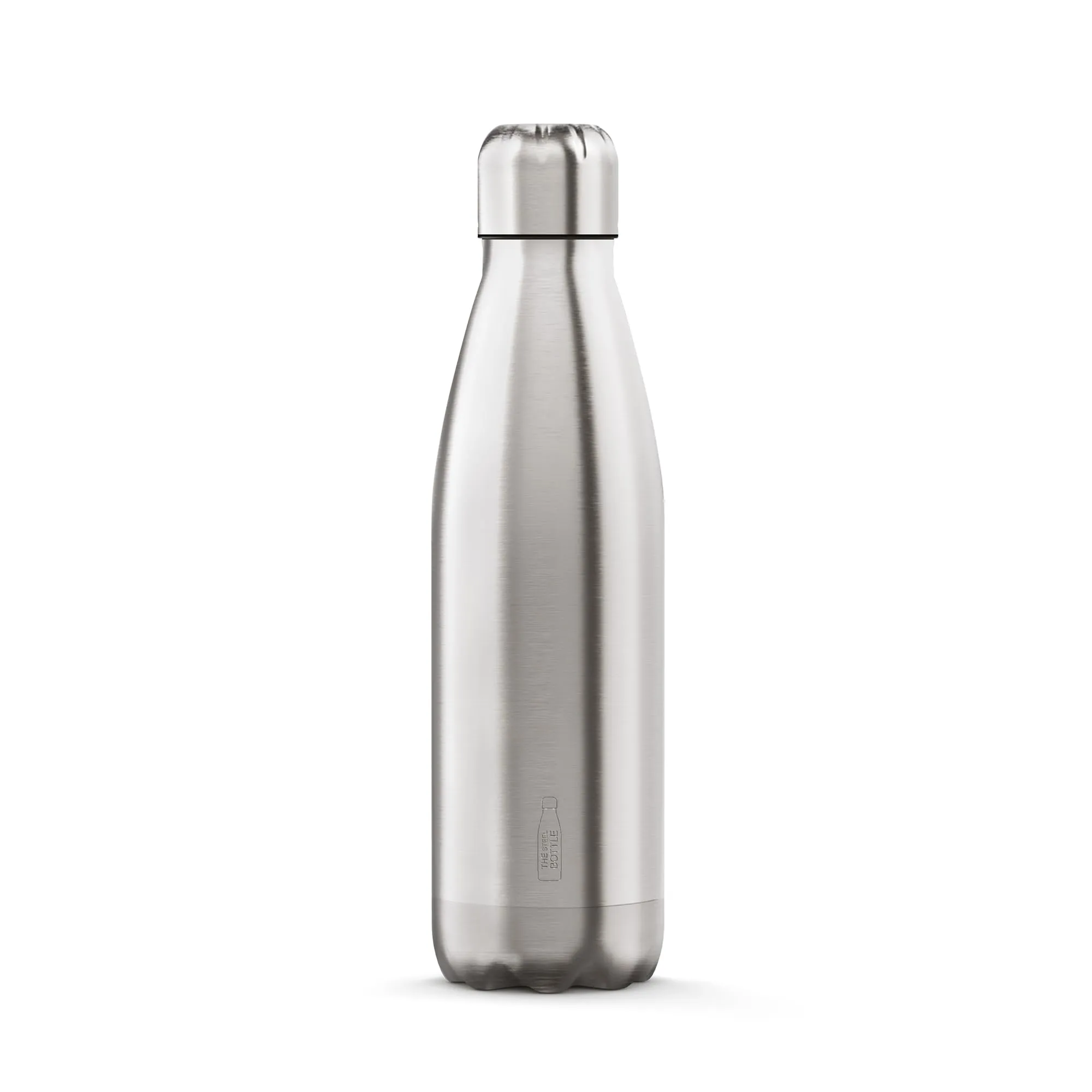 The Steel Bottle - Bottiglia termica in Acciaio Inox, Isolamento sottovuoto a doppia parete, Capacità 500 ml, Chiusura Ermetica, borraccia portatile (Argento)