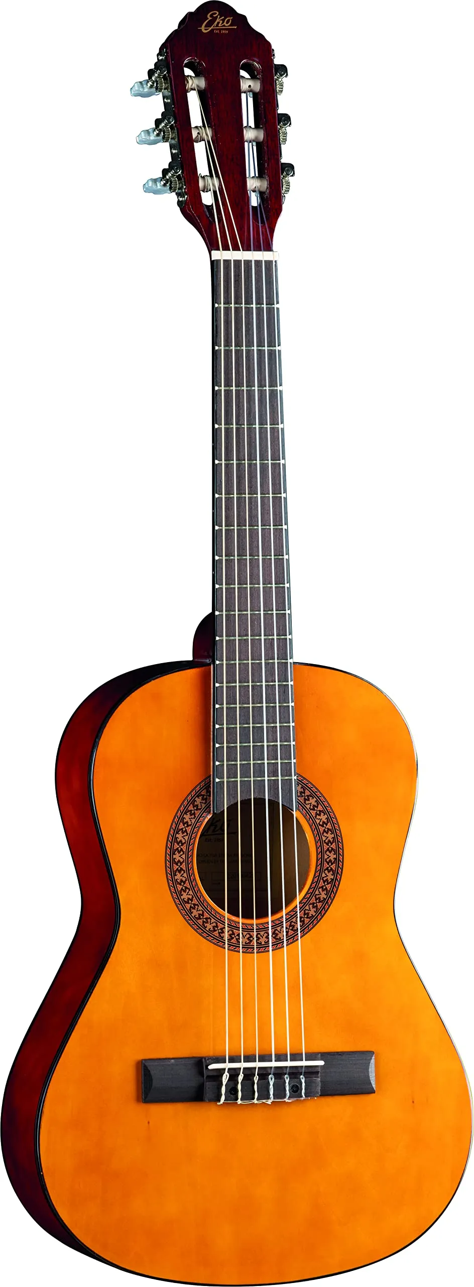 EKO GUITARS - CS-2 NATURAL Chitarra Classica Serie Studio, Scala 1/2, Top in Tiglio Laminato, Fasce e Fondo in Tiglio Laminato, Manico e Tastiera in Betulla, Custodia Inclusa, Colore Natural