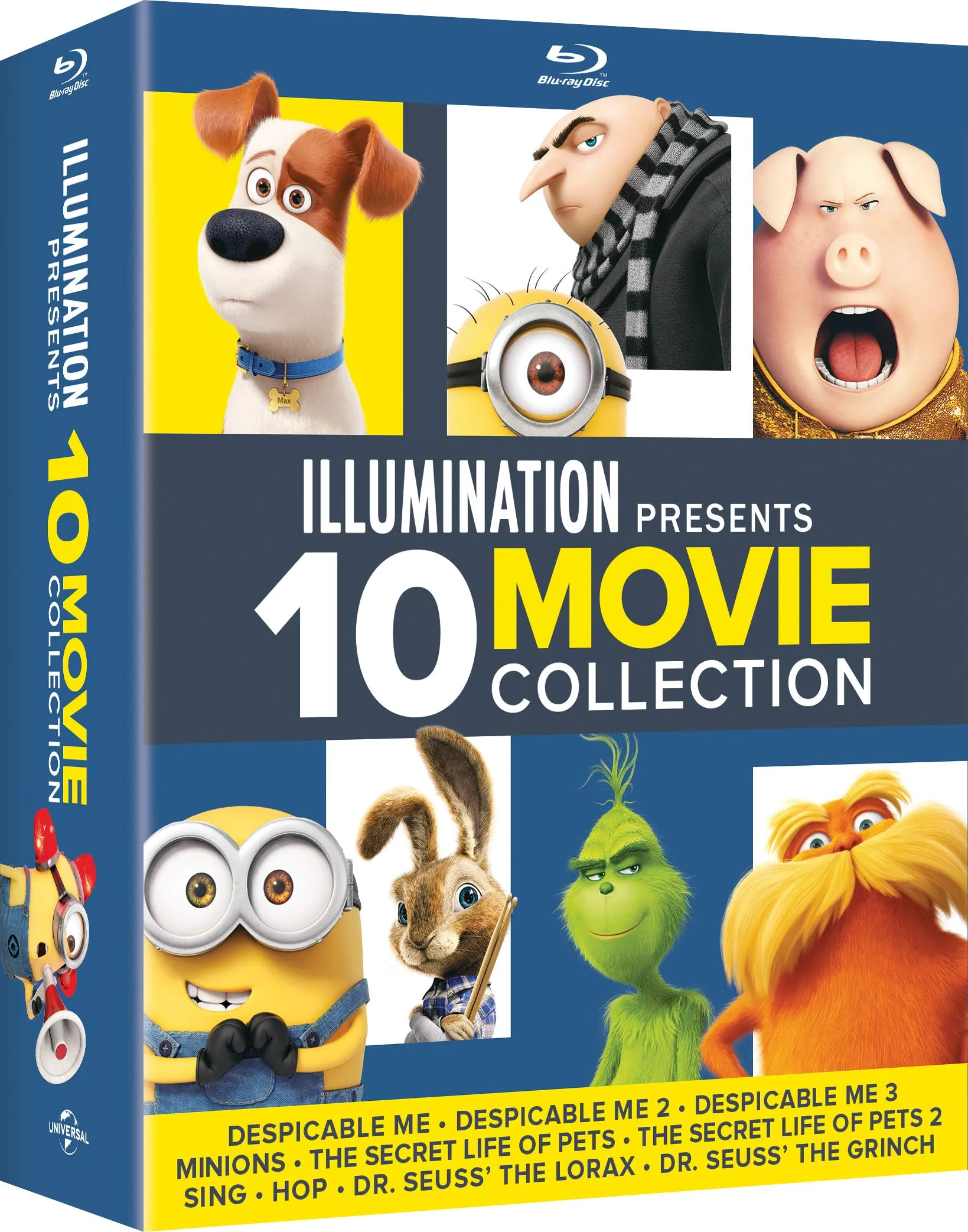 Illumination 10 Movie Collection ( Box 10 Br) ( Minions,Pets,Lorax,Sing )