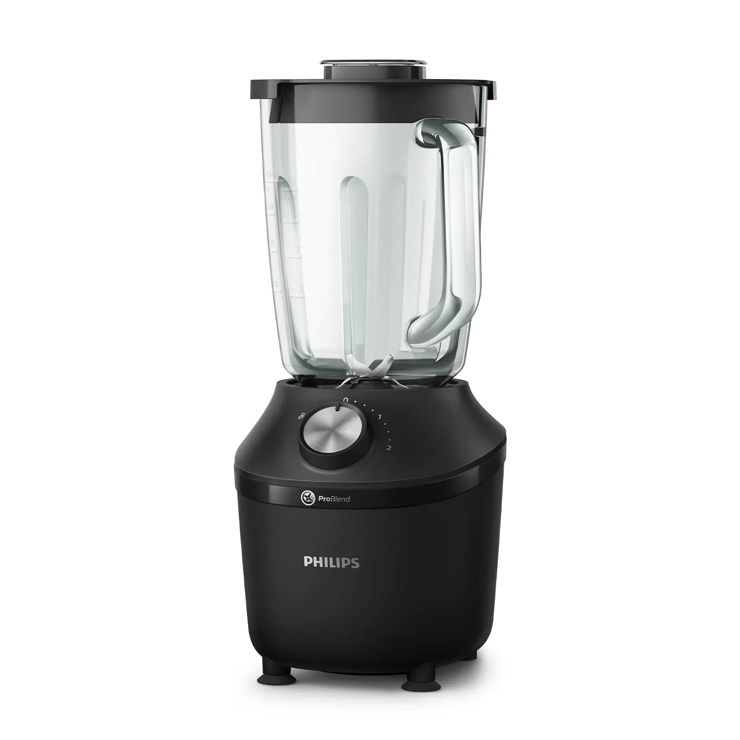 Philips Serie 3000 Frullatore – Bicchiere in Vetro Resistente da 2L, Tecnologia ProBlend, Funzione Pulse, Lame in Acciaio Inox, Sensore MTP, Piedini Antivibrazione, App NutriU Ricette (HR2291/41)