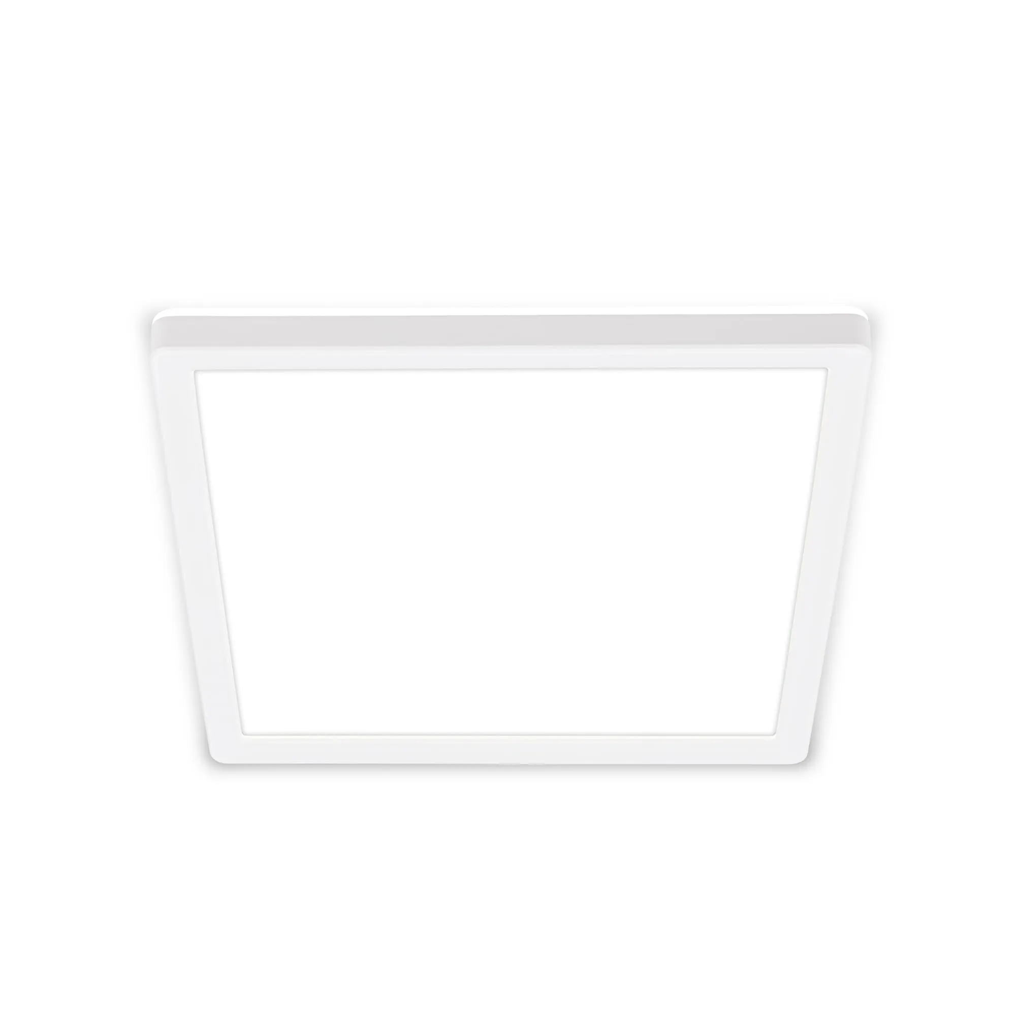 Briloner - Lampada da soffitto a LED, luce indiretta, design piatto e moderno, luce bianca neutra 4000K, lampadario da soggiorno, plafoniera da cucina, 24x24x3 cm, colore bianco opaco