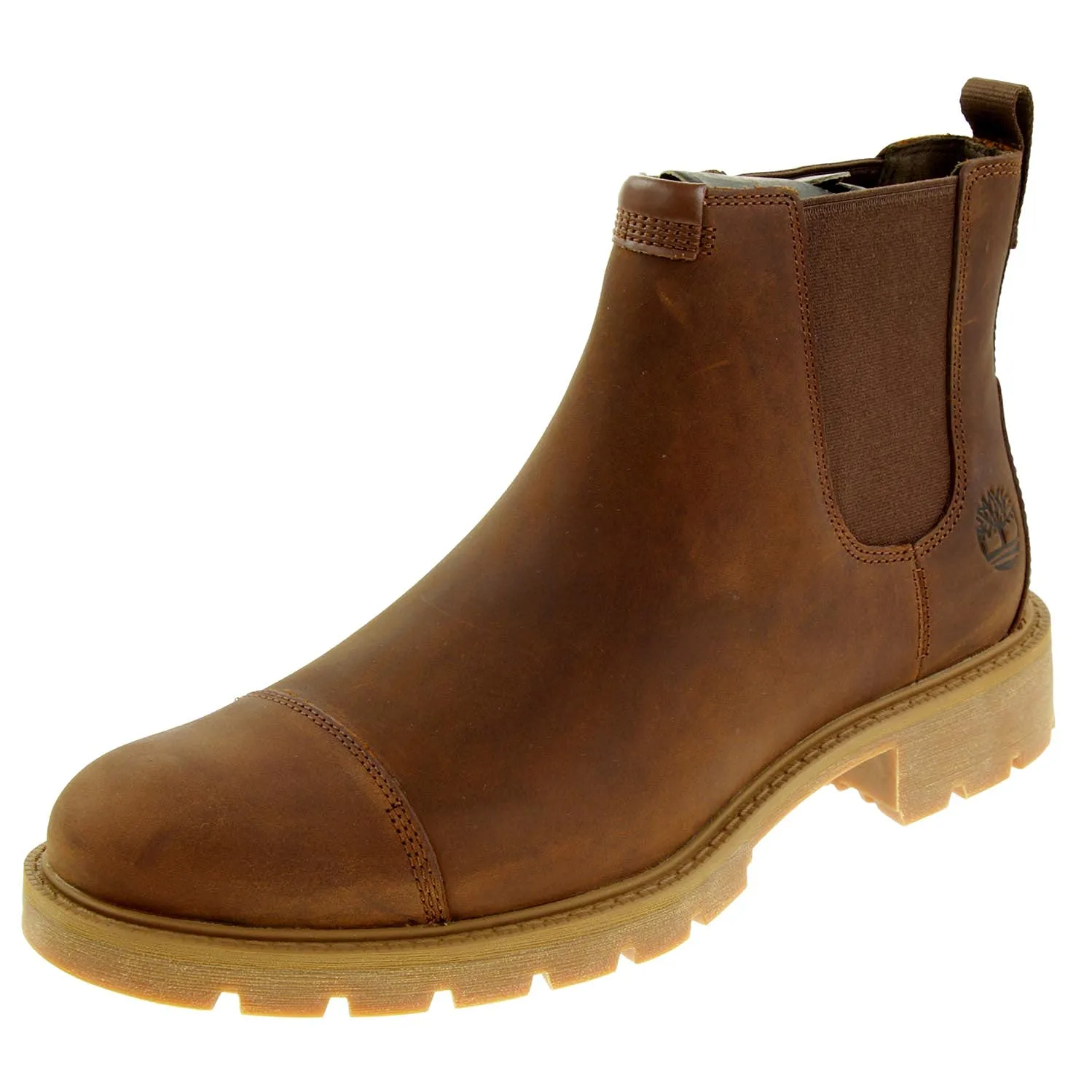 Timberland Elmhurst Chelsea Basic, Stivali Chelsea, Uomo, Saddle, 45 EU