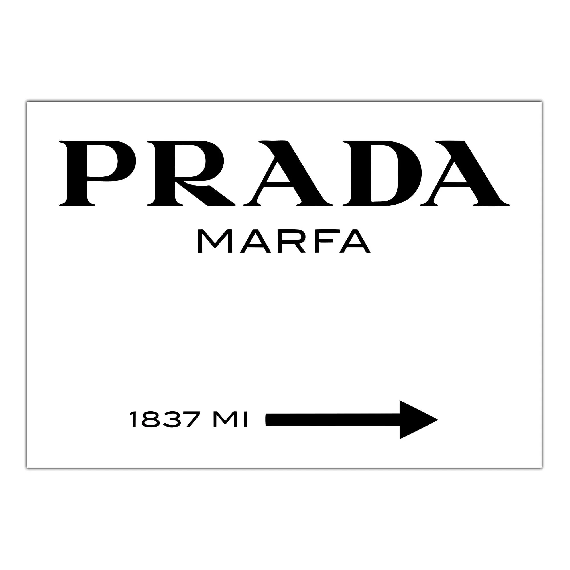 Quadro Poster Marfa - Orizzontale - Poster - Made in Italy - riferimento all’opera d’arte di critica al consumismo di Marfa (Texas) (21x30, Poster (senza cornice), Marfa Orizzontale)