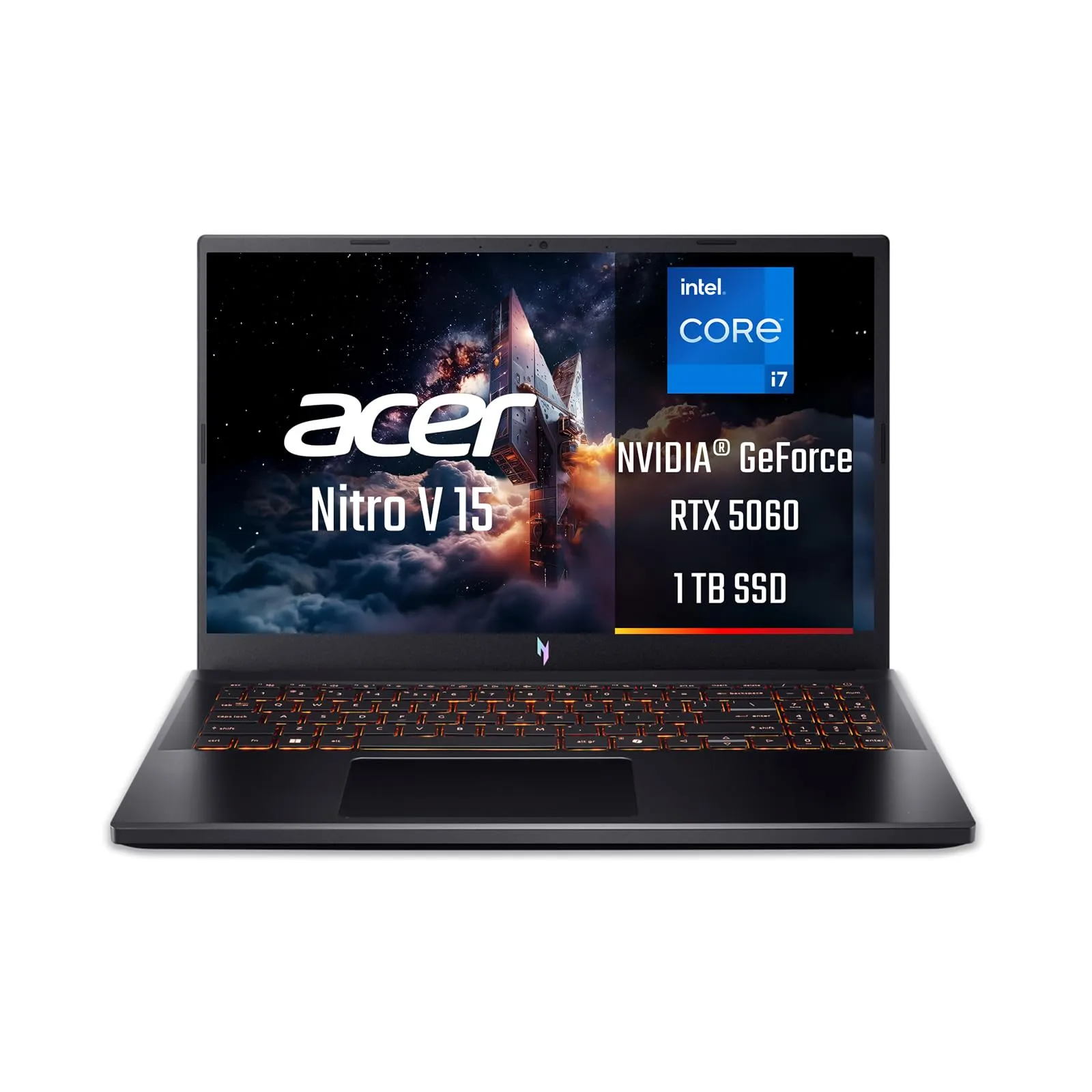 acer Nitro V 15 ANV15-52-73F2 Notebook Gaming, Processore Intel Core i7-13620H, Ram 16 GB DDR4, 1024 GB SSD, Display 15.6" FHD IPS 165 Hz LED LCD, NVIDIA GeForce RTX 5060 8 GB GDDR7, Windows 11 Home
