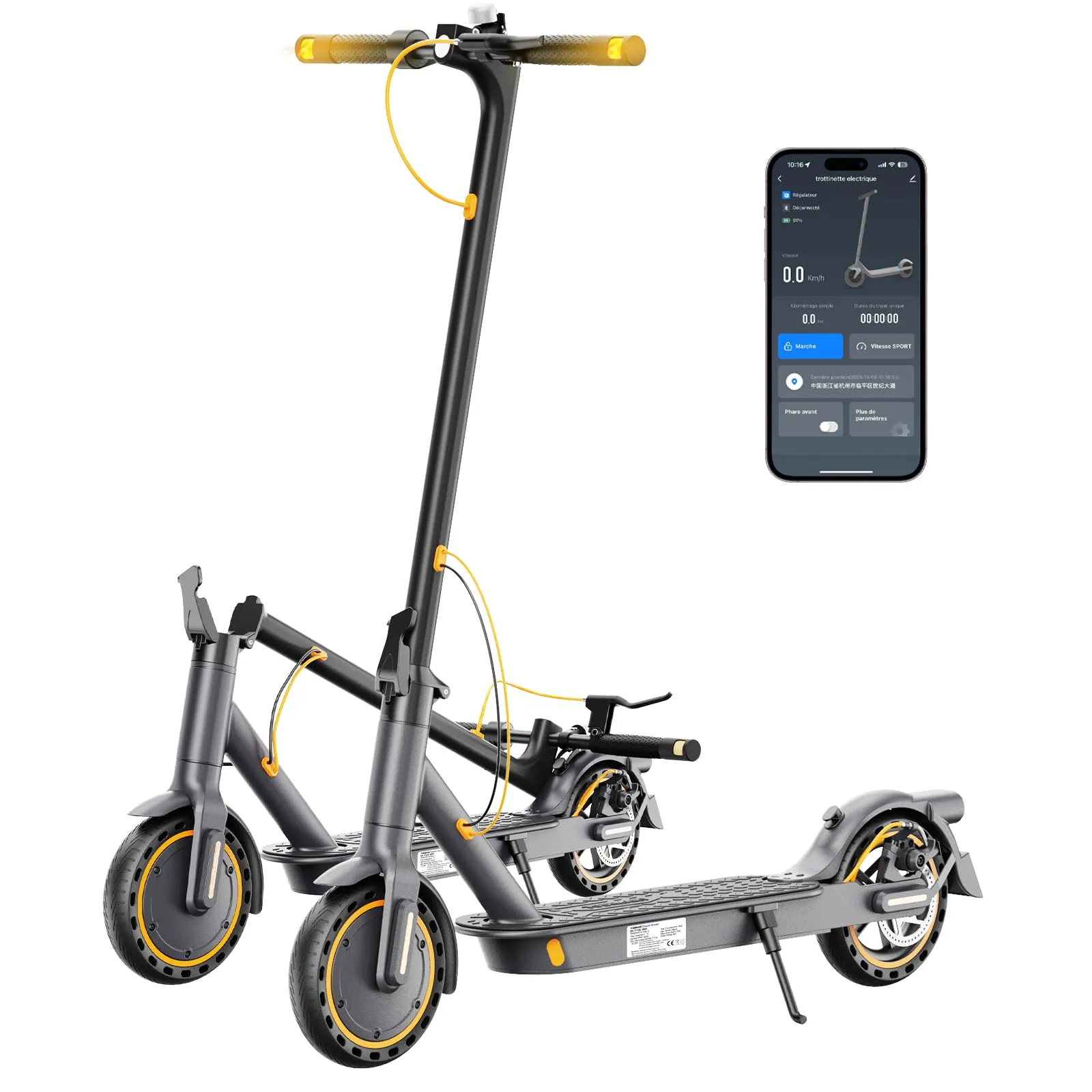 Monopattino Elettrico per Adulti con Sospensione Anteriore a Molla - Ultra Leggero, 25 km/h, Batteria 36V 7.8Ah, Doppio Sistema Frenante, Motore 350W, Autonomia 35 km