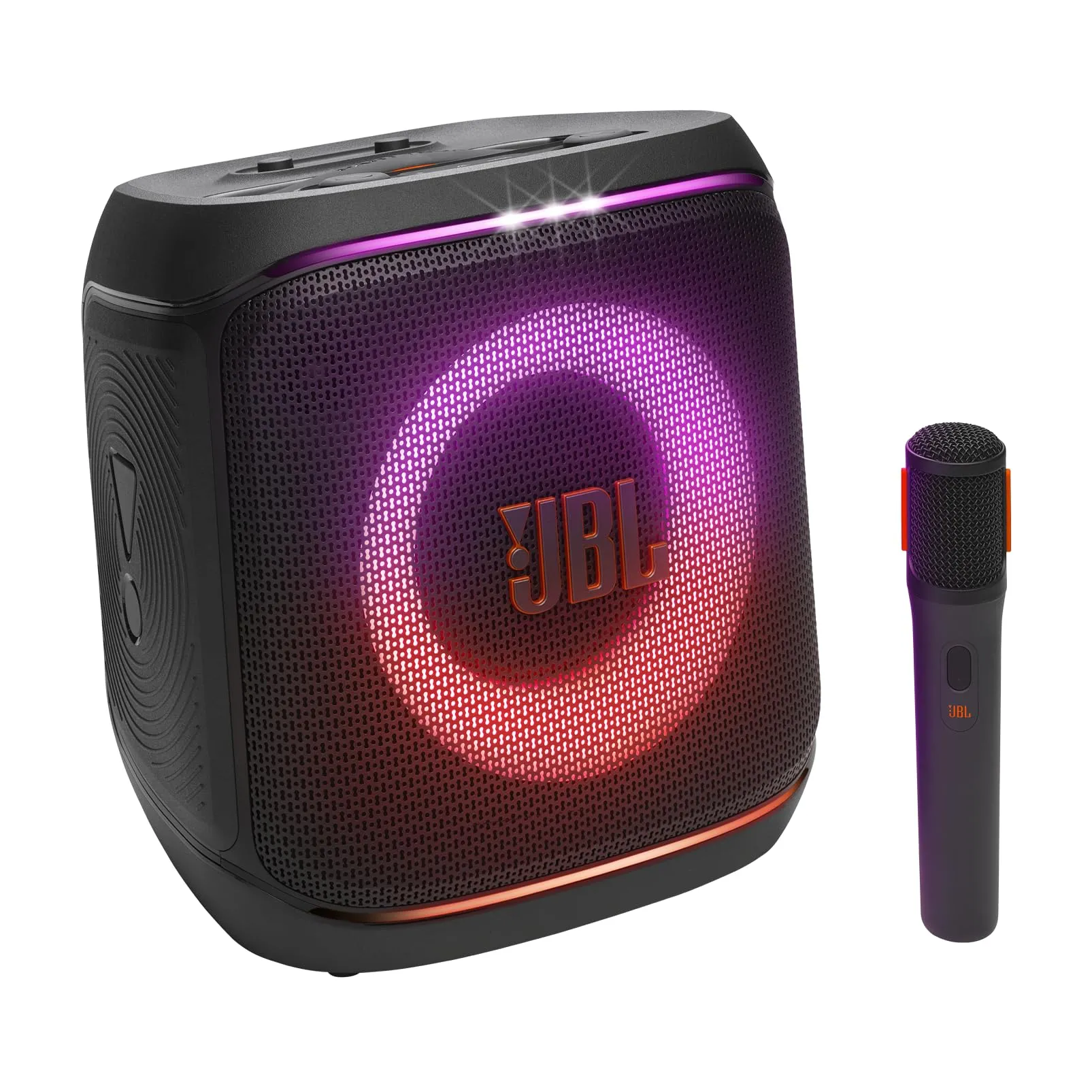 JBL PartyBox Encore 2, Speaker Wireless Bluetooth per Feste con Microfono Wireless, 15 Ore di Autonomia, Splashproof IPX4, Suono Pro con AI Sound Boost e Connessione Multi-Speaker Auracast, Nero