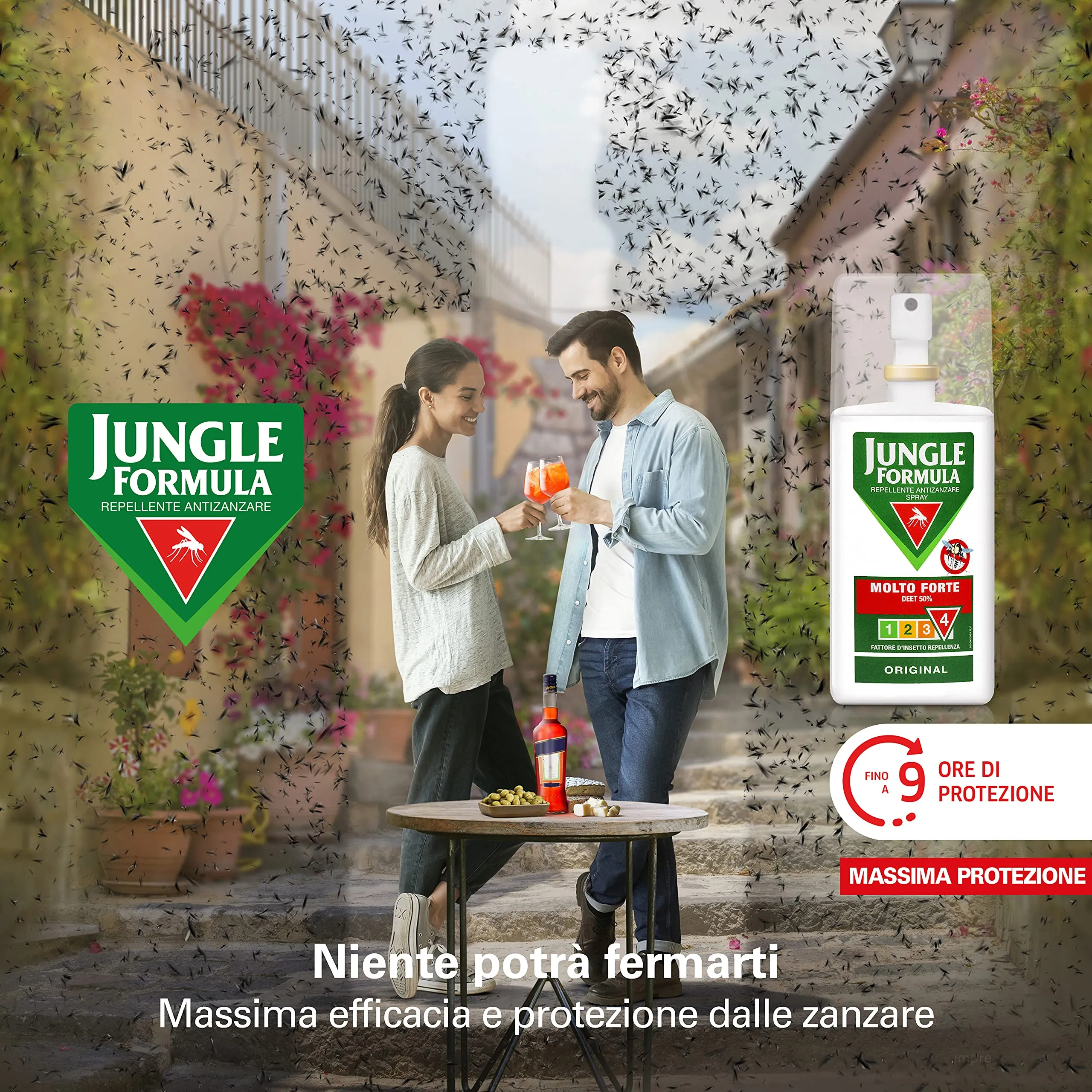 JUNGLE FORMULA Molto Forte Spray Antizanzare - Repellente Per Insetti Con Azione Protettiva Duratura - 9 ore di protezione - 75 ml (Confezione da 2)