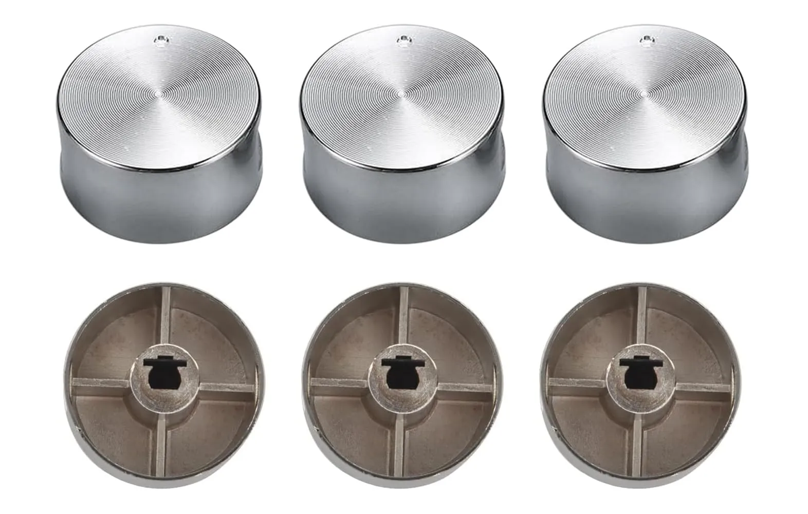 6 Pezzi Manopole Forni 6mm Gas Stufe Controllo Manopole Pomelli in Metallo per Forno a Gas Piano Cottura a Gas