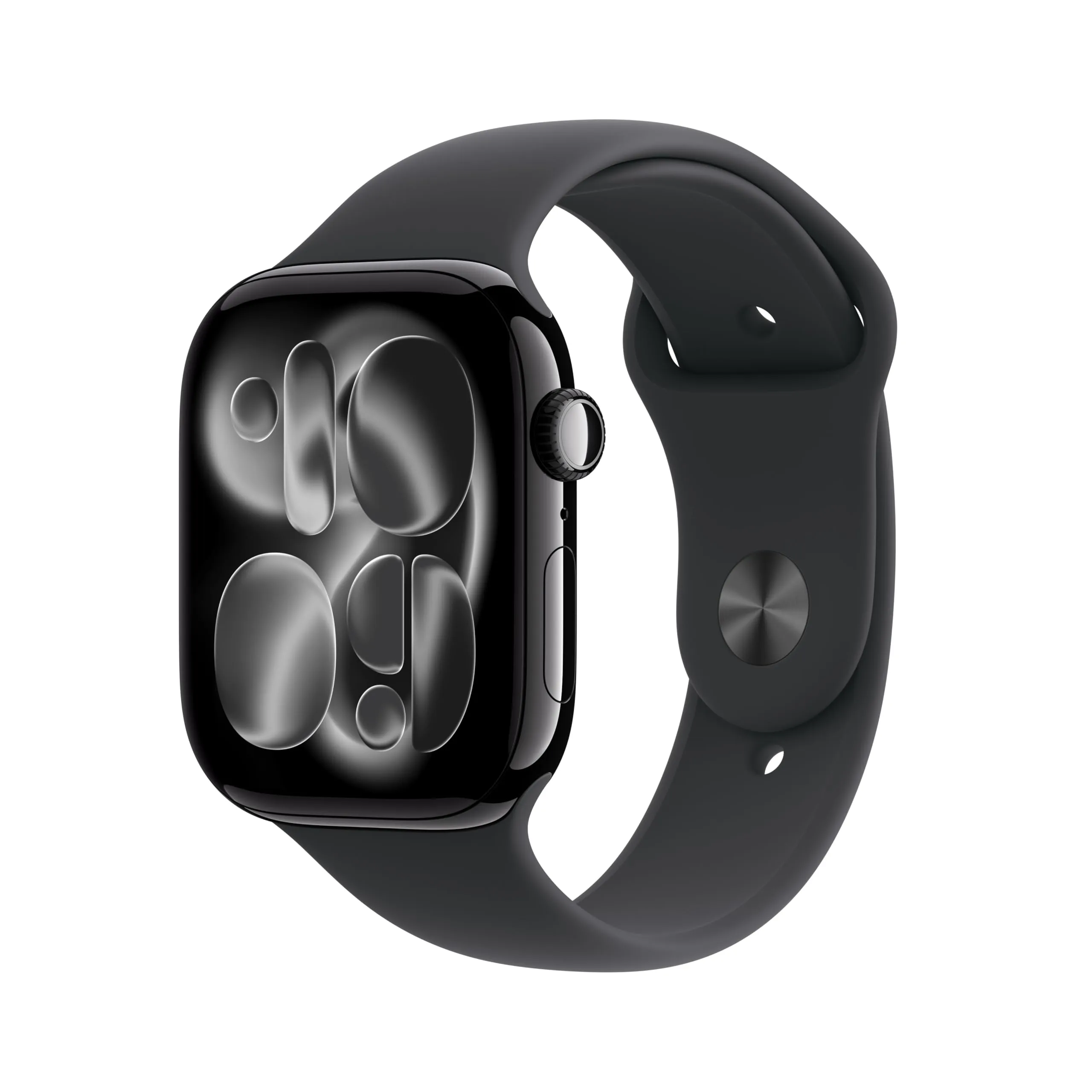 Apple Watch Series 11 GPS, Cassa 46 mm in alluminio Jet Black con Cinturino Sport nero - M/L