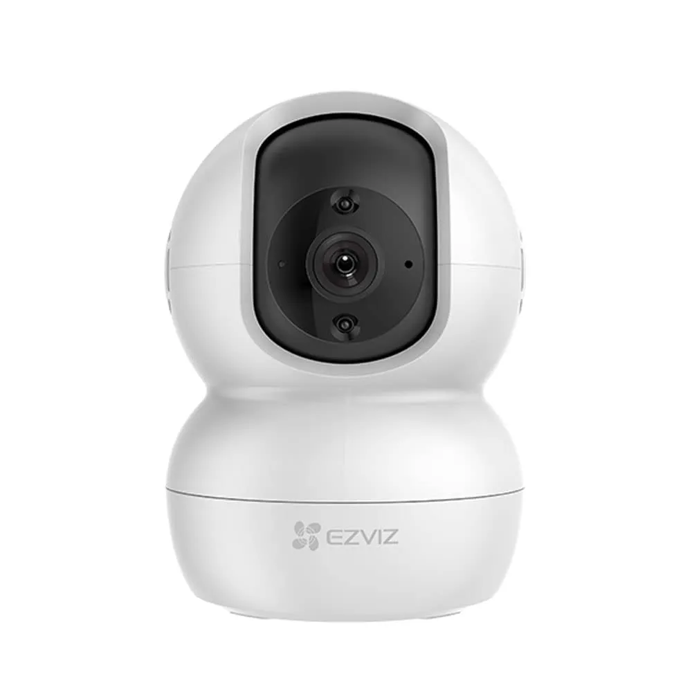 EZVIZ TY2 Smart Security PT Telecamera CCTV,360 ° Visualizzazione del movimento Telecamera wireless per il monitoraggio del movimento, scheda SD o archiviazione cloud, bianco