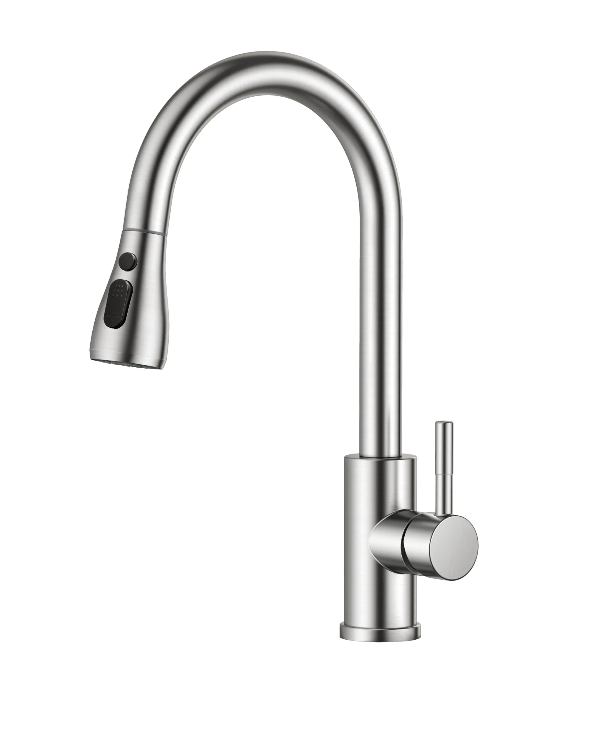 FORIOUS Rubinetto Lavello Cucina, Miscelatore Cucina con Doccetta Estraibile, Acciaio Inox Ad Alta Pressione Orientabile a 360° Monocomando
