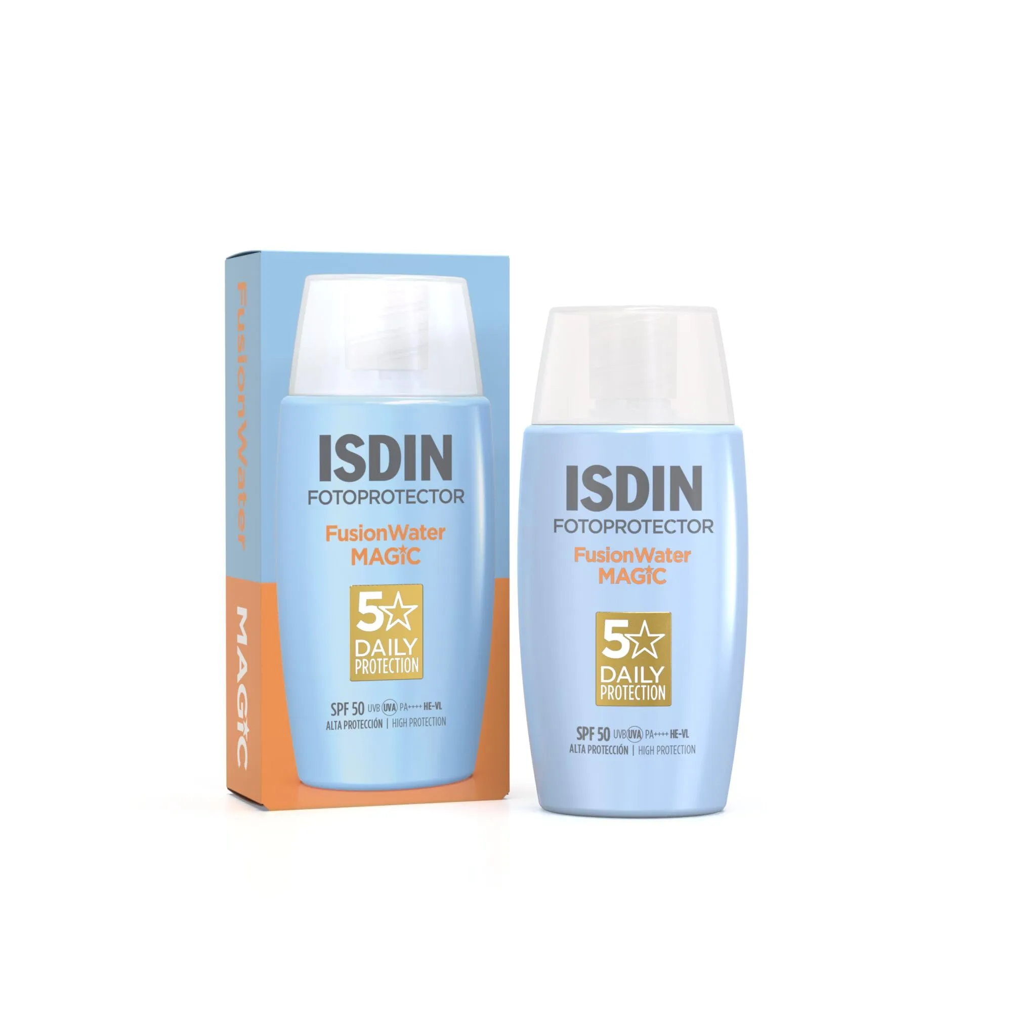 ISDIN Fotoprotector Fusion Water SPF 50, Fotoprotettore Viso per Uso Quotidiano, Texture Ultraleggera 50 ml (l'imballaggio puo' variare)