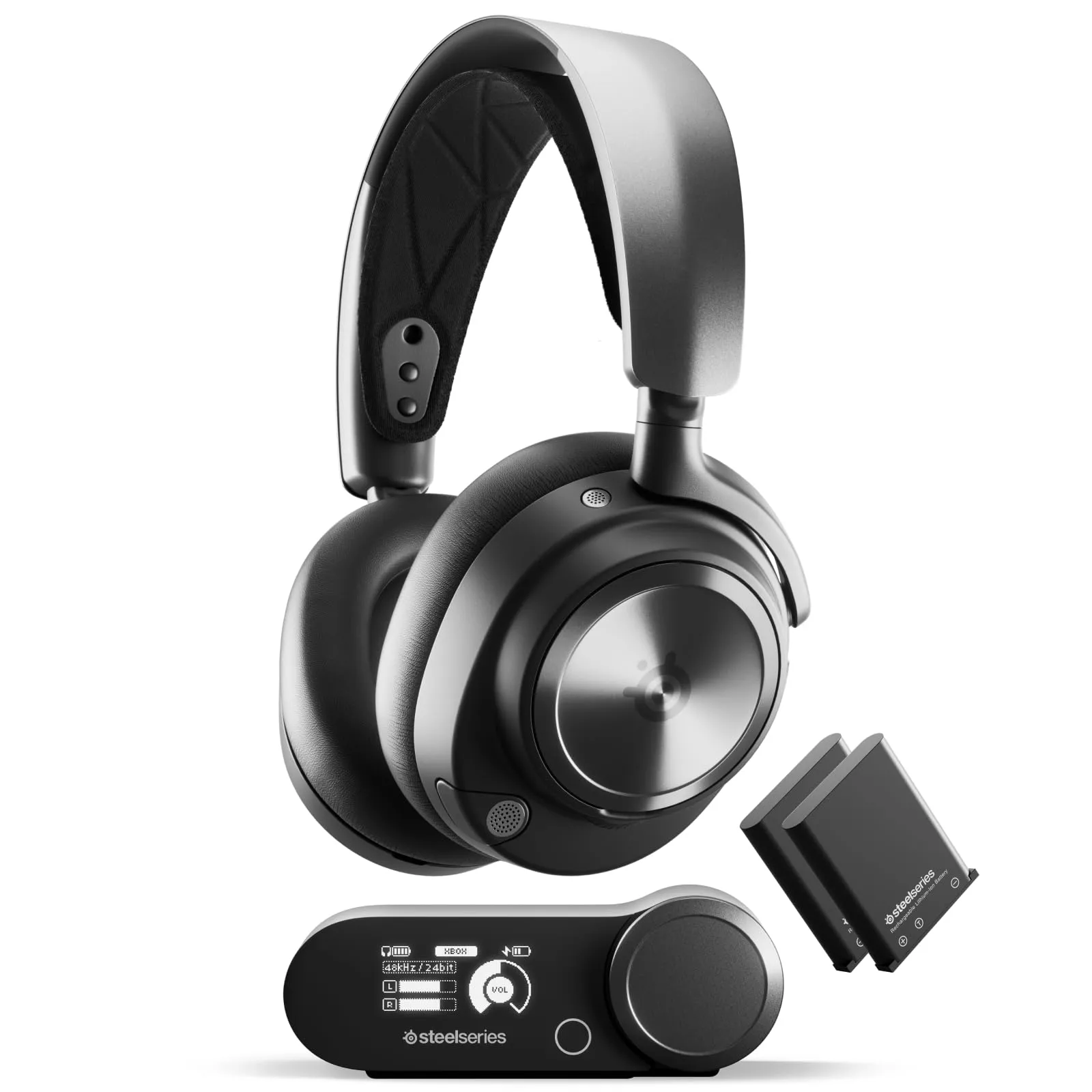 SteelSeries Arctis Nova Pro X - Cuffie da gaming wireless multi-sistema per Xbox - Driver magnetici al neodimio - Cancellazione attiva del rumore- Infinity Power System- Xbox, PC, PS5, Switch, Mobile