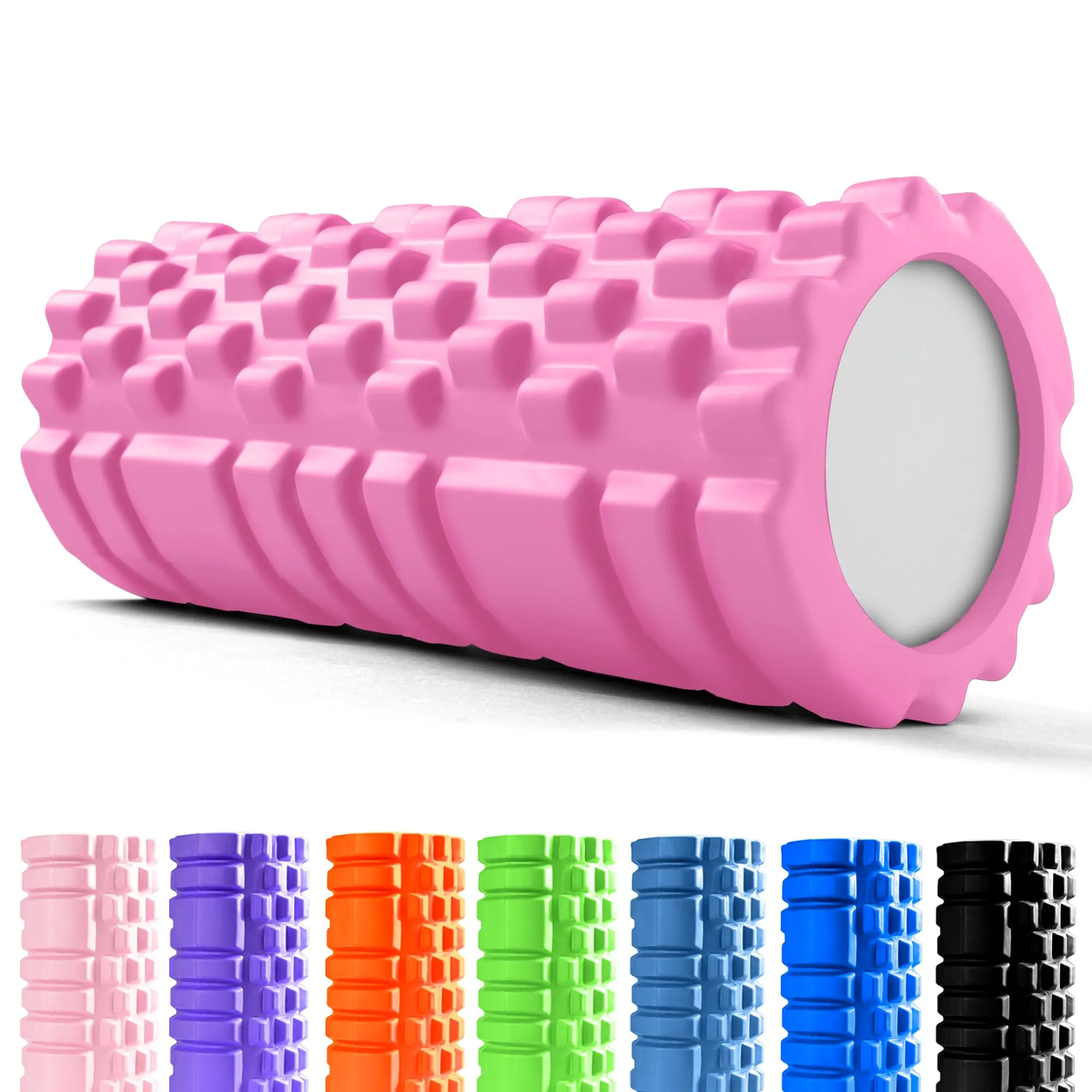 unycos - Foam Roller di Automassaggio Muscolare, Rullo Fitness in EVA Dura per Massaggi【Carico 130 kg | 33x14 cm】Yoga, Pilates, Terapia che Migliorara il Recupero in Palestra (Rosa)