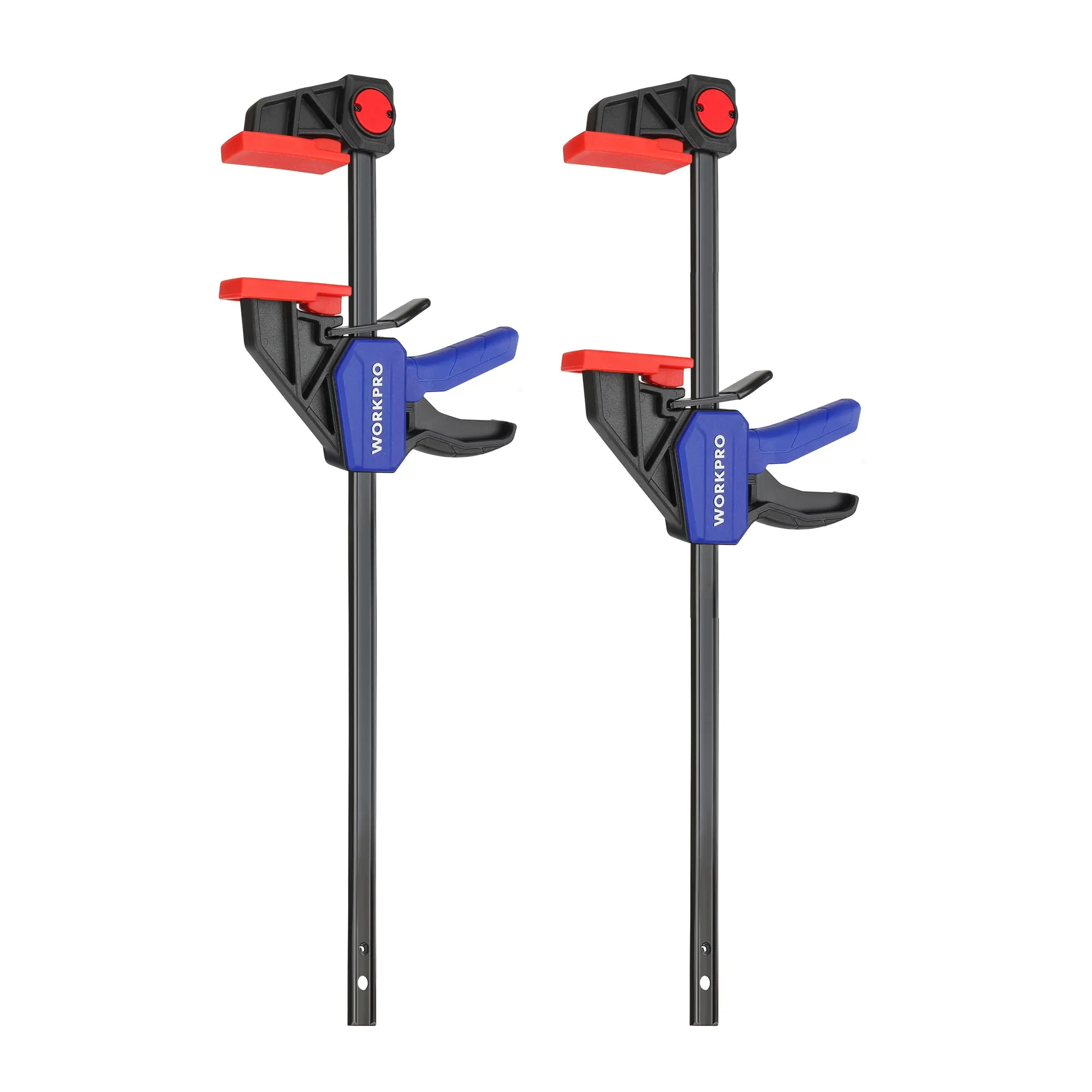 WORKPRO Morsetti da Falegname 2 Pezzi, Set di Morsetti per Legno a sgancio rapido da 305 mm per il Serraggio e l'allungamento, Morsetti a barra Serraggio 68 kg, Fissaggio del Legno con una Sola Mano